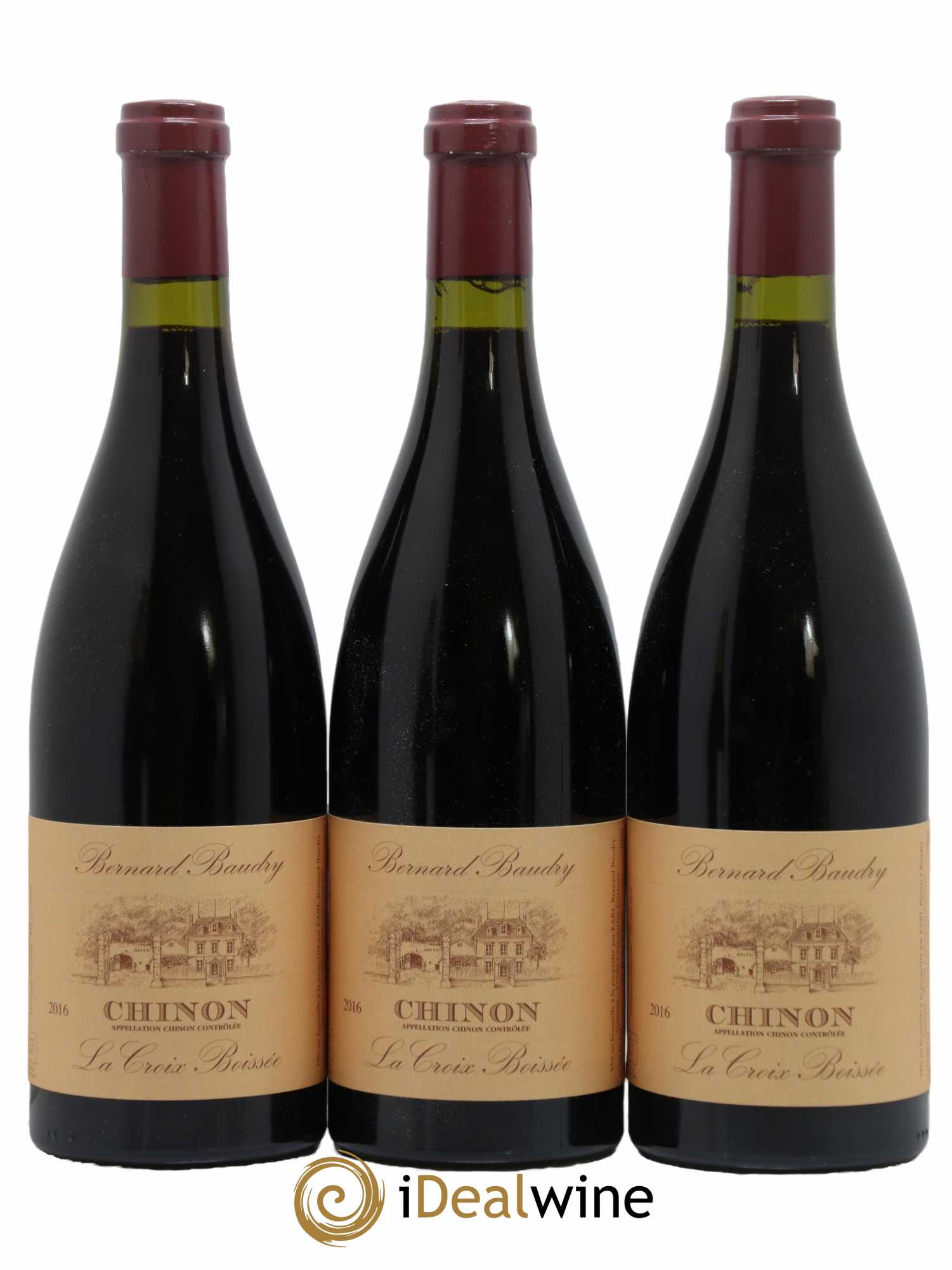 Chinon La Croix Boissée Bernard Baudry 2016 - Lot de 3 bouteilles - 0