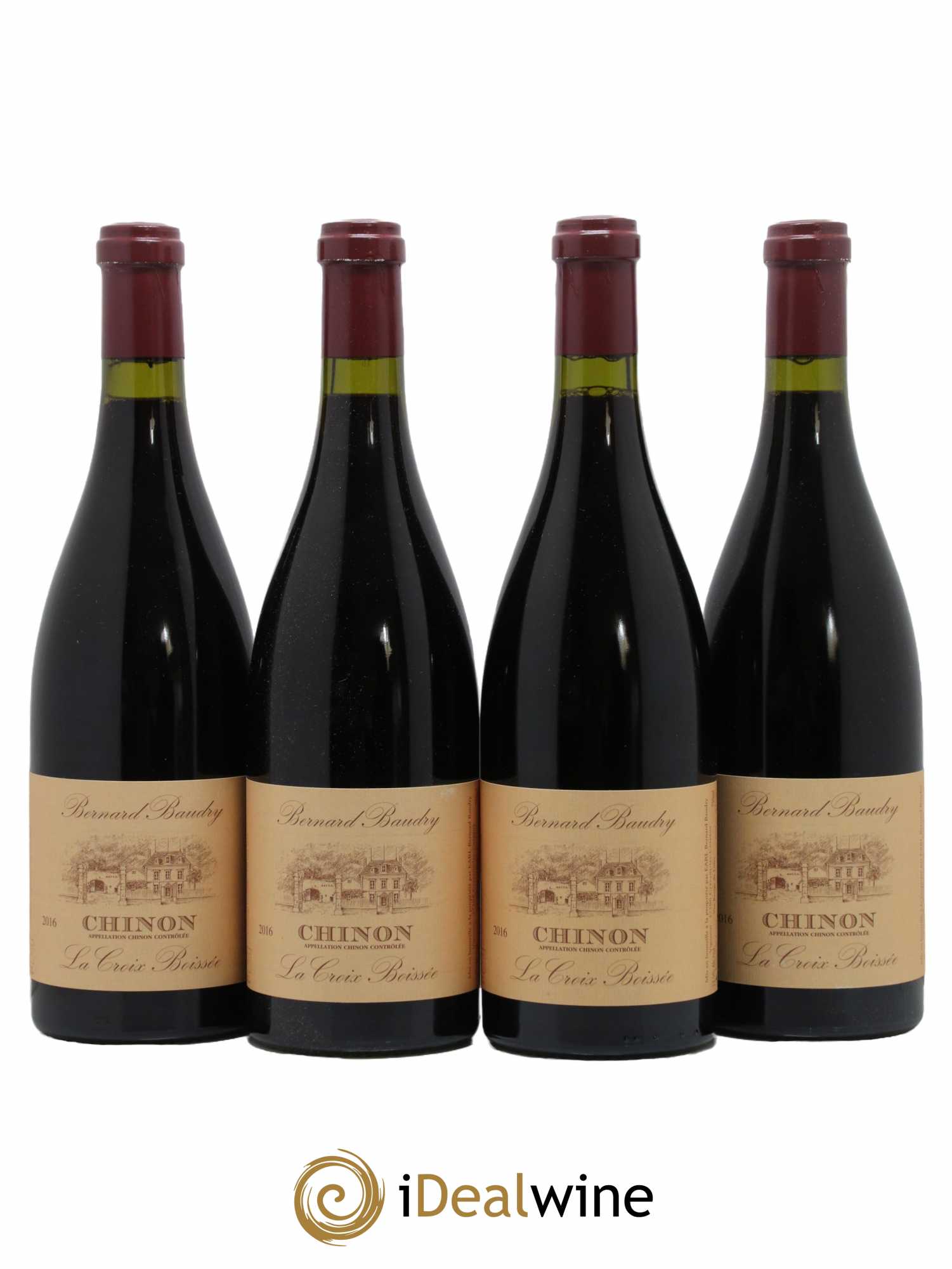 Chinon La Croix Boissée Bernard Baudry 2016 - Lot de 4 bouteilles - 0