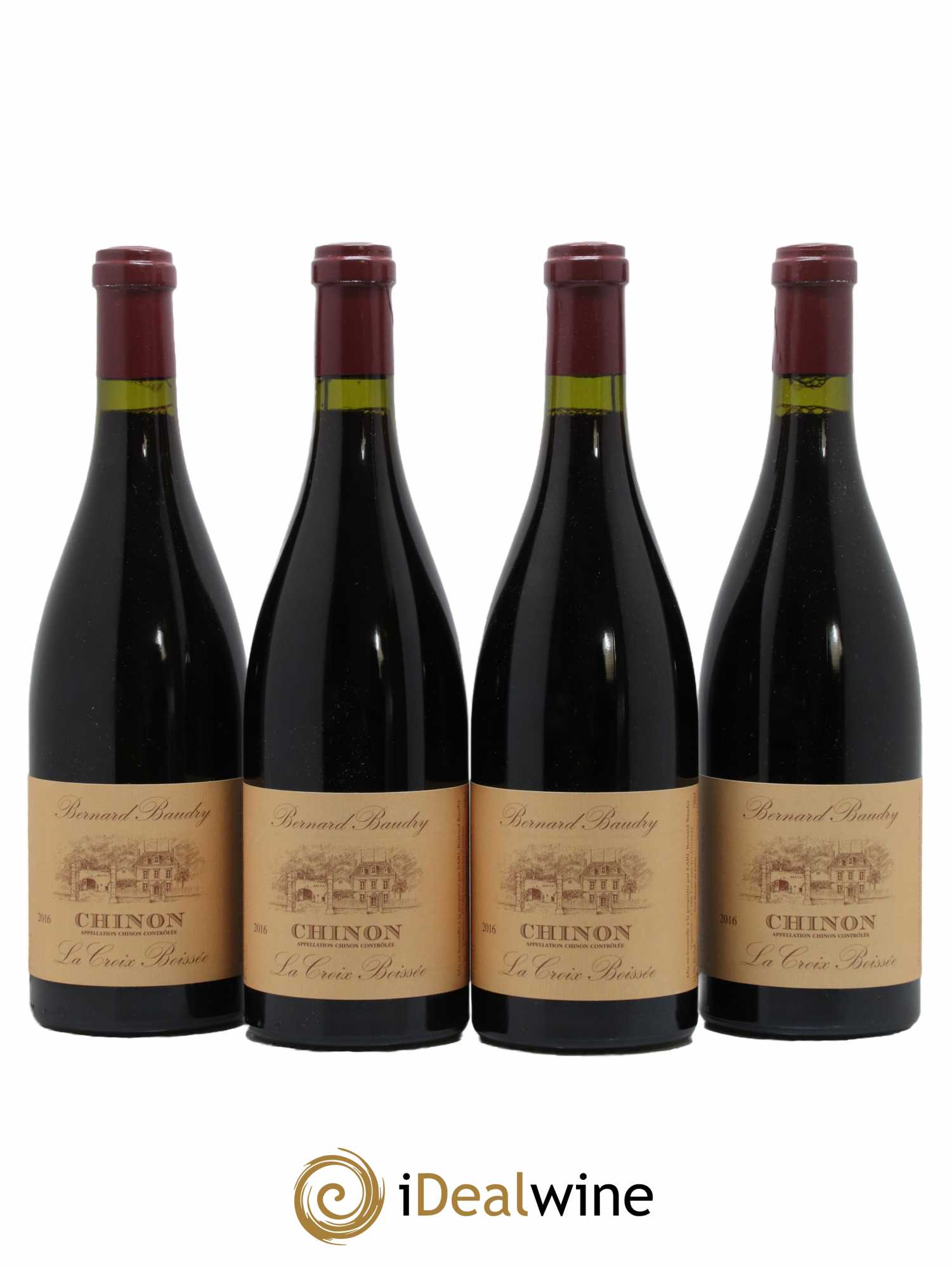 Chinon La Croix Boissée Bernard Baudry 2016 - Lot de 4 bouteilles - 0
