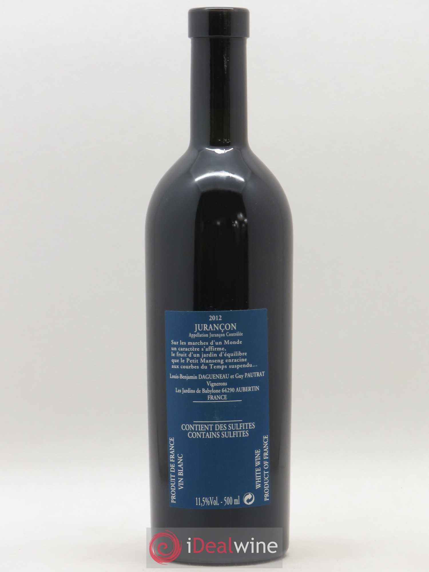 Vin de France (anciennement Jurançon) Jardins de Babylone Didier Dagueneau 50cl 2012 - Lotto di 1 bottiglia - 1