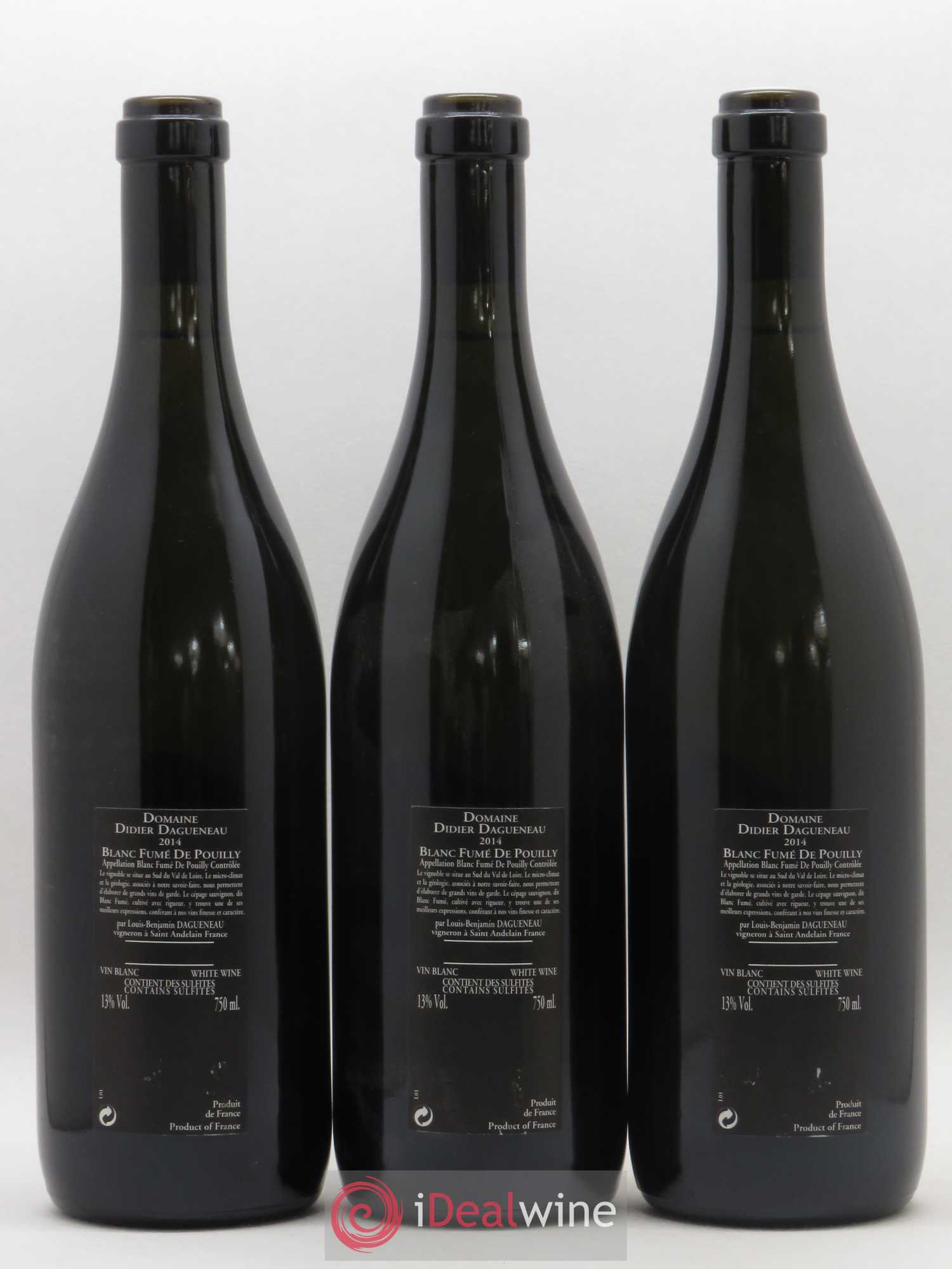 Vin de France (anciennement Pouilly-Fumé) Silex Dagueneau (Domaine Didier - Louis-Benjamin) 2014 - Lot de 3 bouteilles - 1