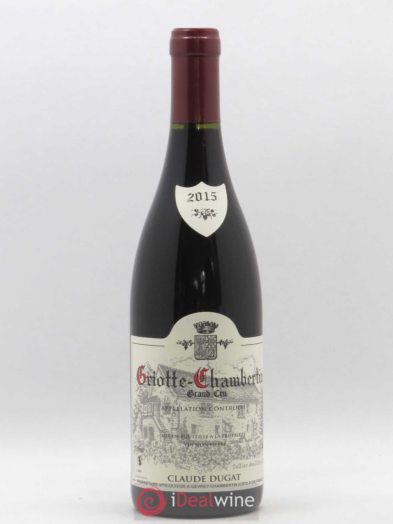 Griotte-Chambertin Grand Cru Claude Dugat 2015 - Lot de 1 bouteille - 0
