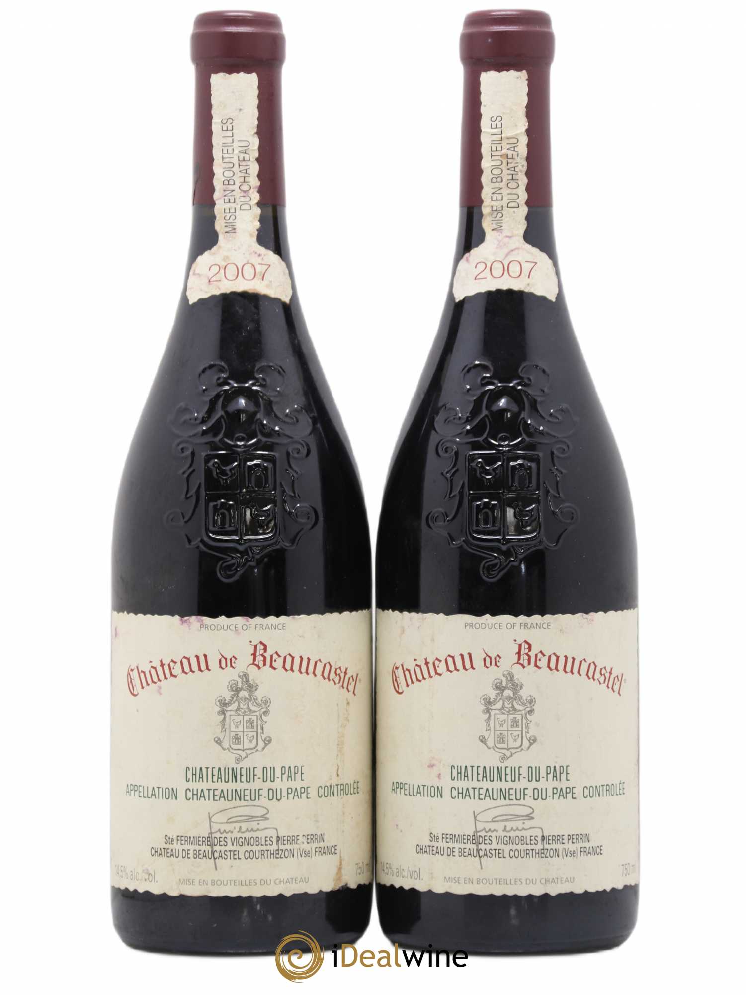 Châteauneuf-du-Pape Château de Beaucastel Famille Perrin 2007 - Lot de 2 bouteilles - 0