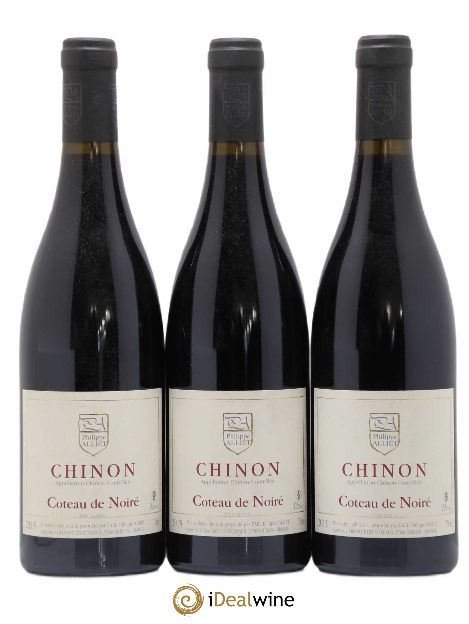 Chinon Coteau de Noiré Philippe Alliet 2015 - Lot de 3 bouteilles - 0
