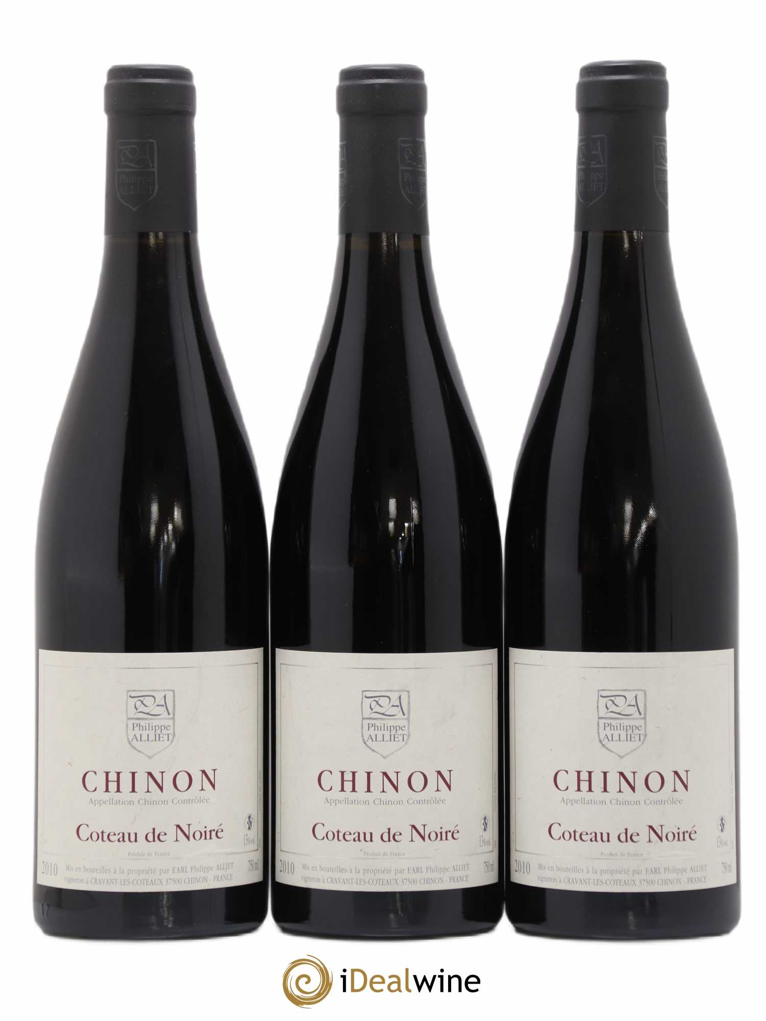 Chinon Coteau de Noiré Philippe Alliet 2010 - Lot de 3 bouteilles - 0