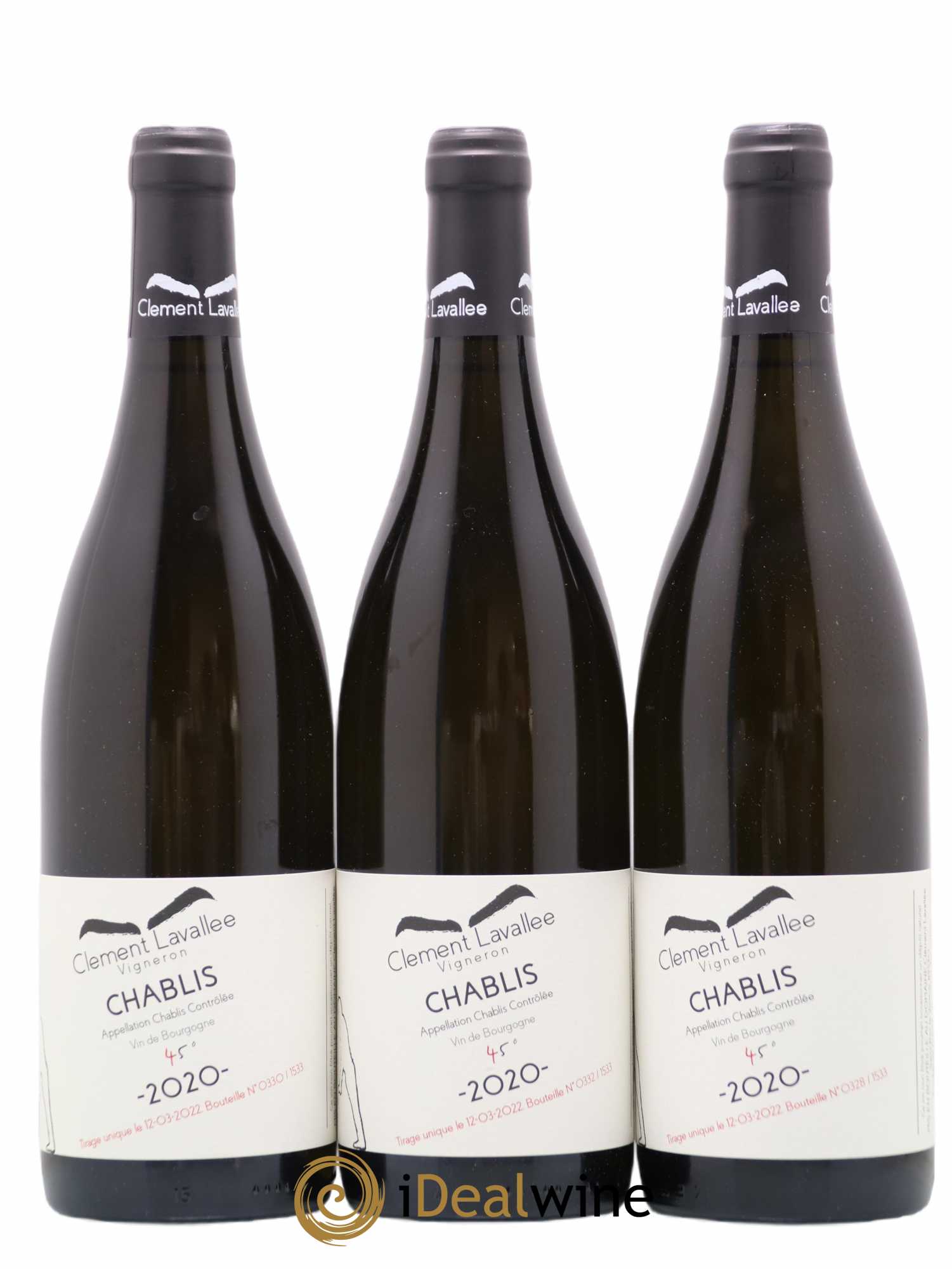 Chablis 45° Clement Lavallee 2020 - Posten von 3 Flaschen - 0