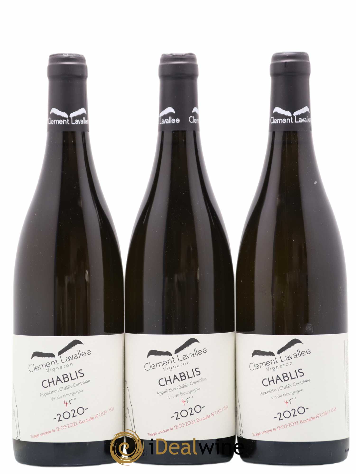 Chablis 45° Clement Lavallee 2020 - Posten von 3 Flaschen - 0