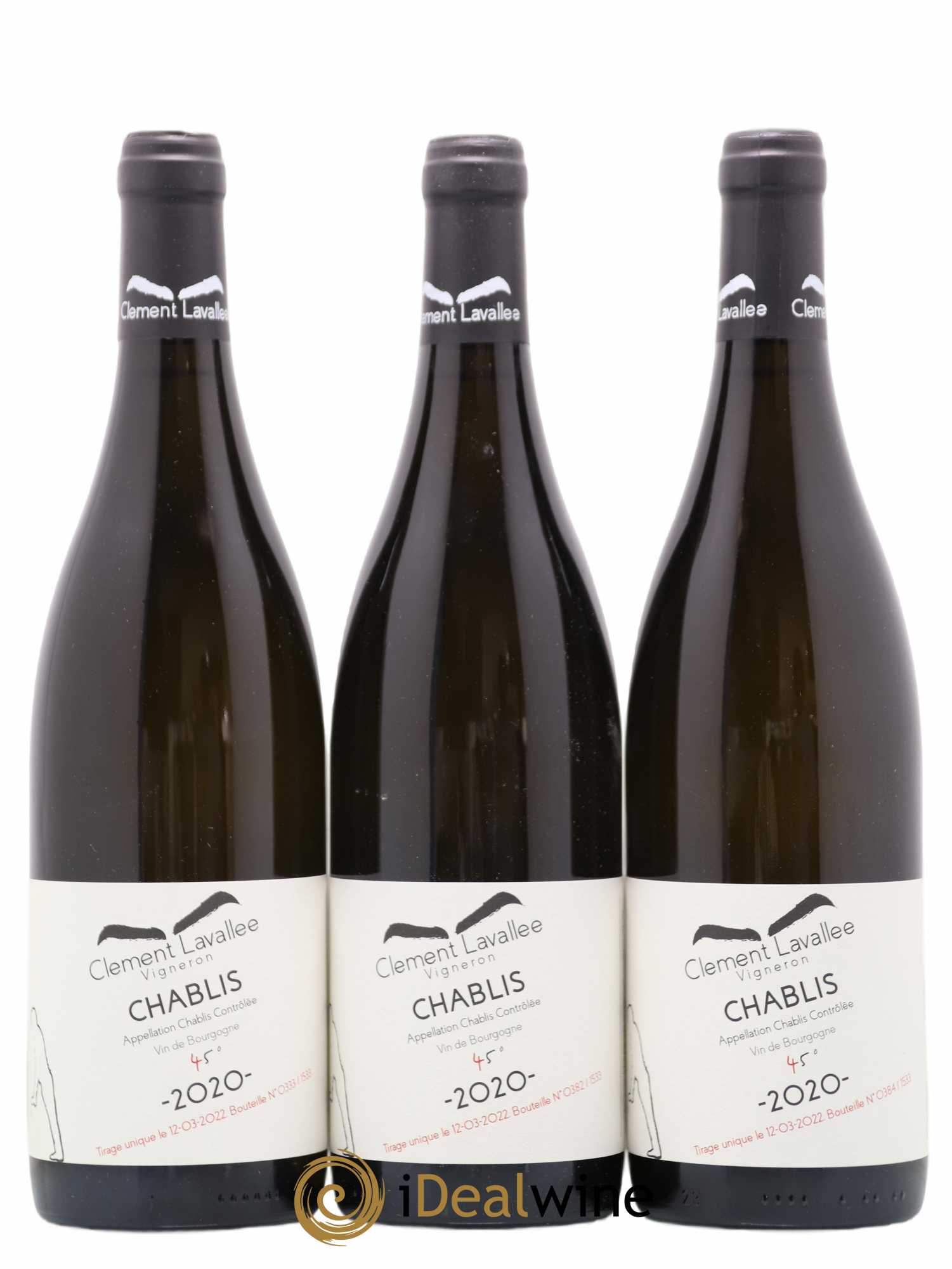 Chablis 45° Clement Lavallee 2020 - Posten von 3 Flaschen - 0