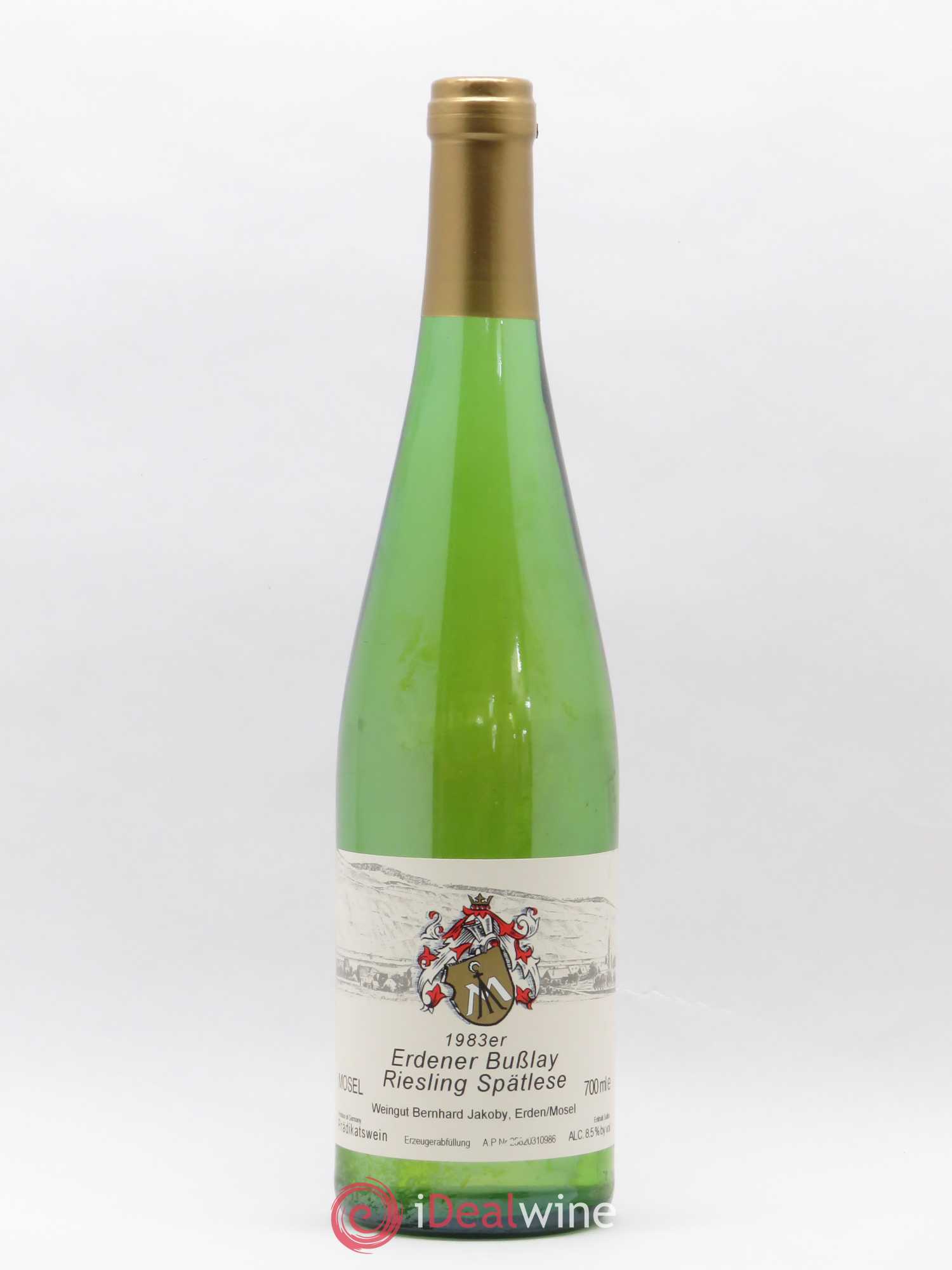 Allemagne Mosel-Saar Mosel Riesling Spätlese Erdener Busslay Weingut Bernhard Jakoby 1983 - Posten von 1 Flasche - 0