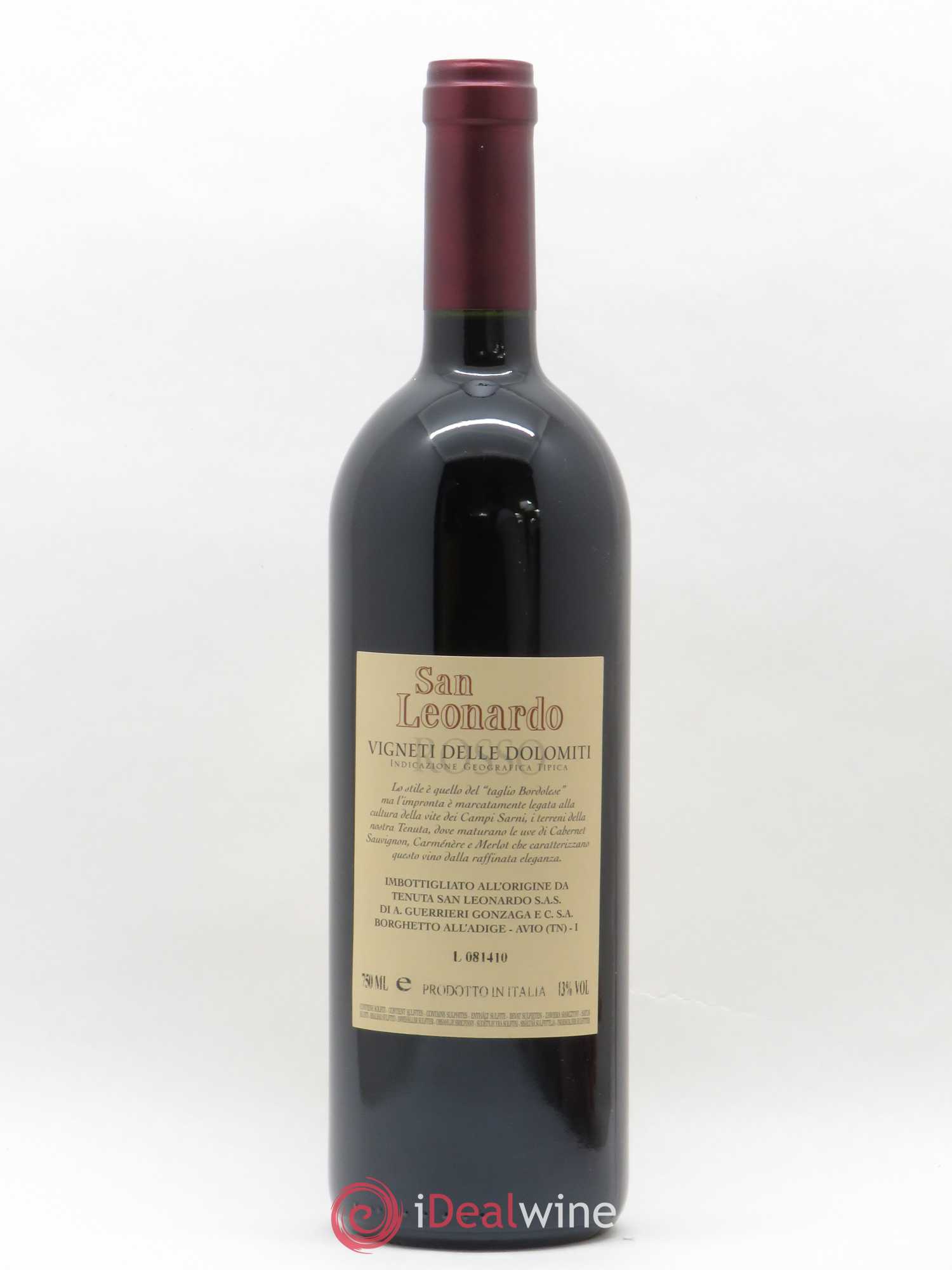Italie San Leonardo IGT Vigneti delle Dolomiti 2008 - Posten von 1 Flasche - 1