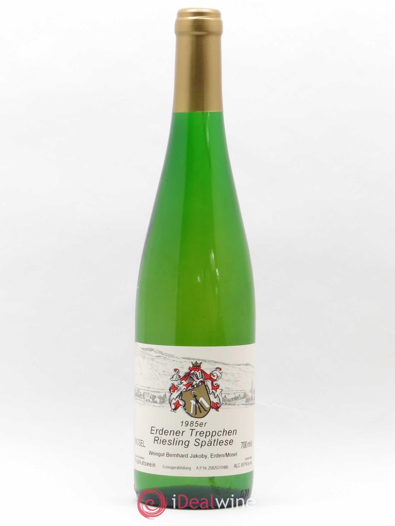 Allemagne Mosel-Saar Mosel Erdener Treppchen Riesling Spätlese Weingut Bernhard Jakoby 1985 - Posten von 1 Flasche - 0