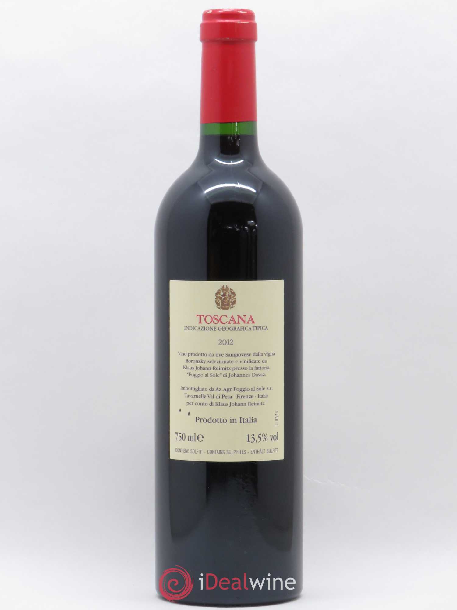 Toscana IGT Reimitz 2012 - Lot de 1 bouteille - 1
