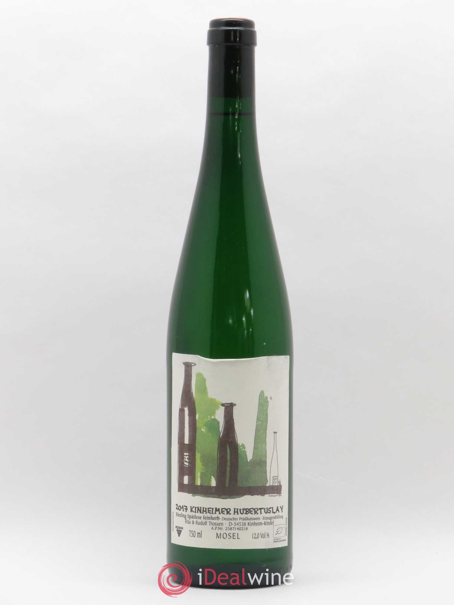 Allemagne Mosel-Saar Mosel Kinheimer Hubertuslay Riesling Spätlese Feinherb Rita & Rudolf Trossen 2017 - Lot de 1 bouteille - 0