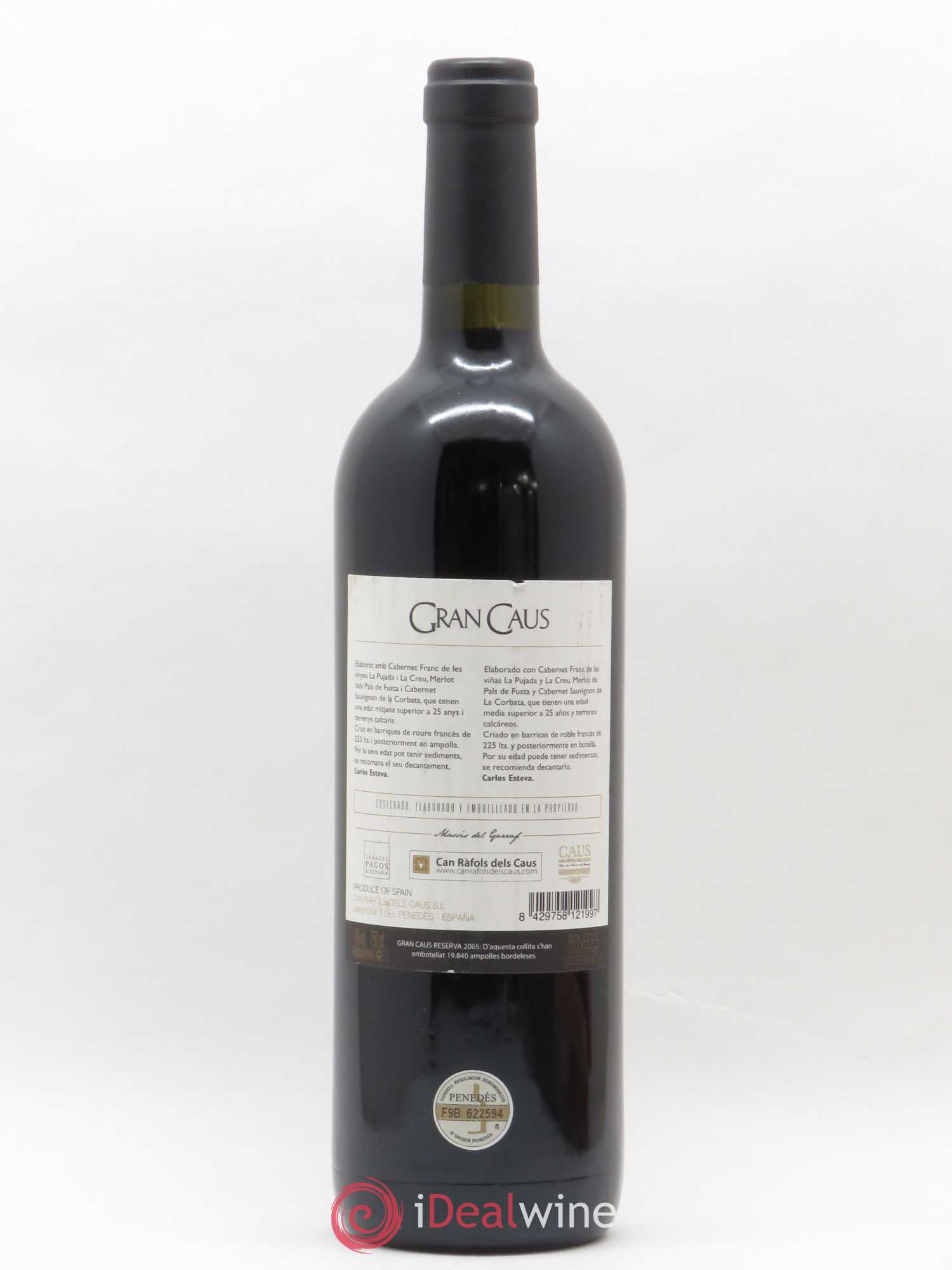 Espagne DOCa Penedès Can Rafols Dels Caus Gran Caus Reserva 2005 - Lot de 1 bouteille - 1