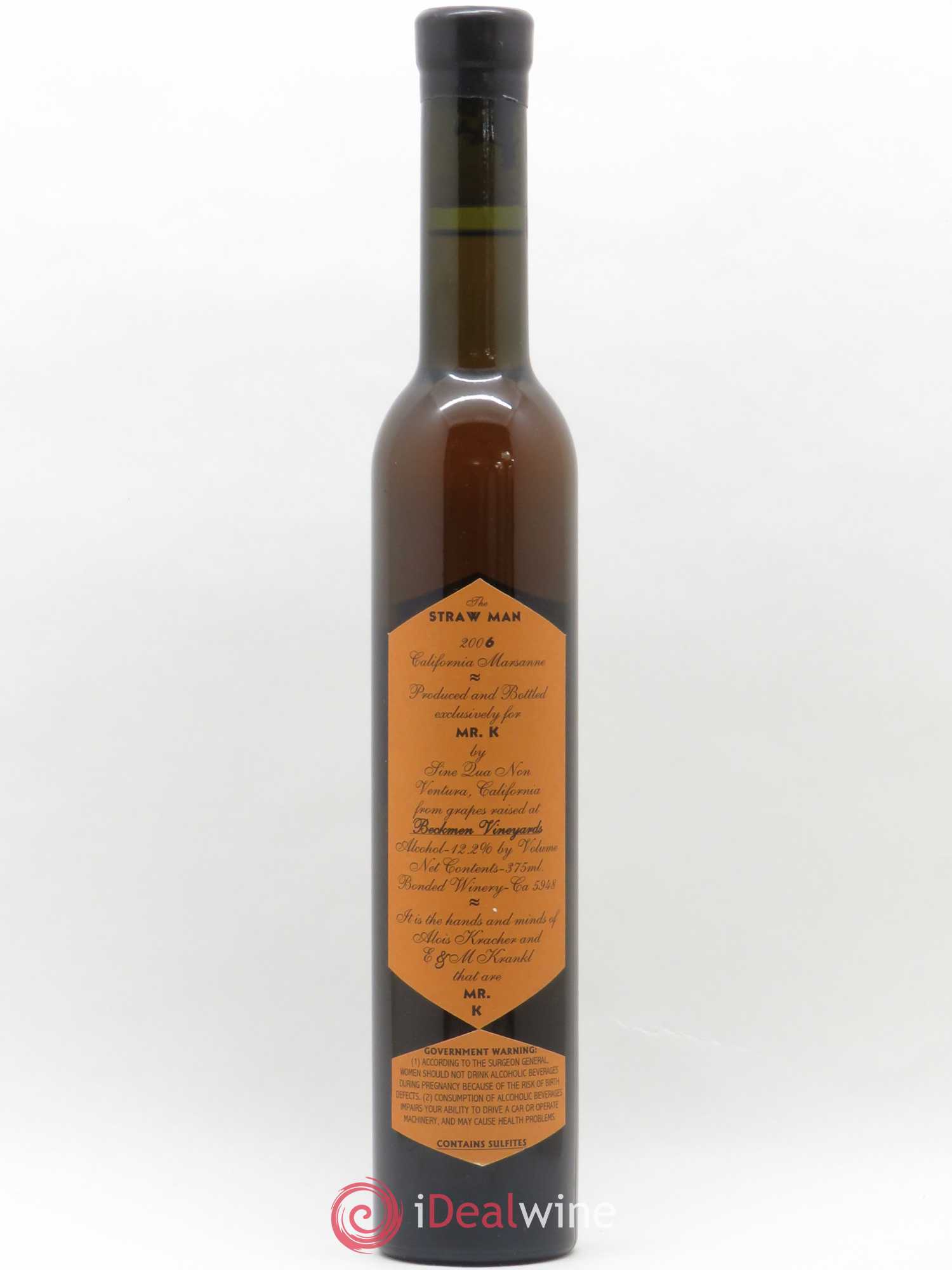 USA Sine Qua Non Mr K StrawMan Marsanne 2006 - Posten von 1 Demi-Flasche - 1