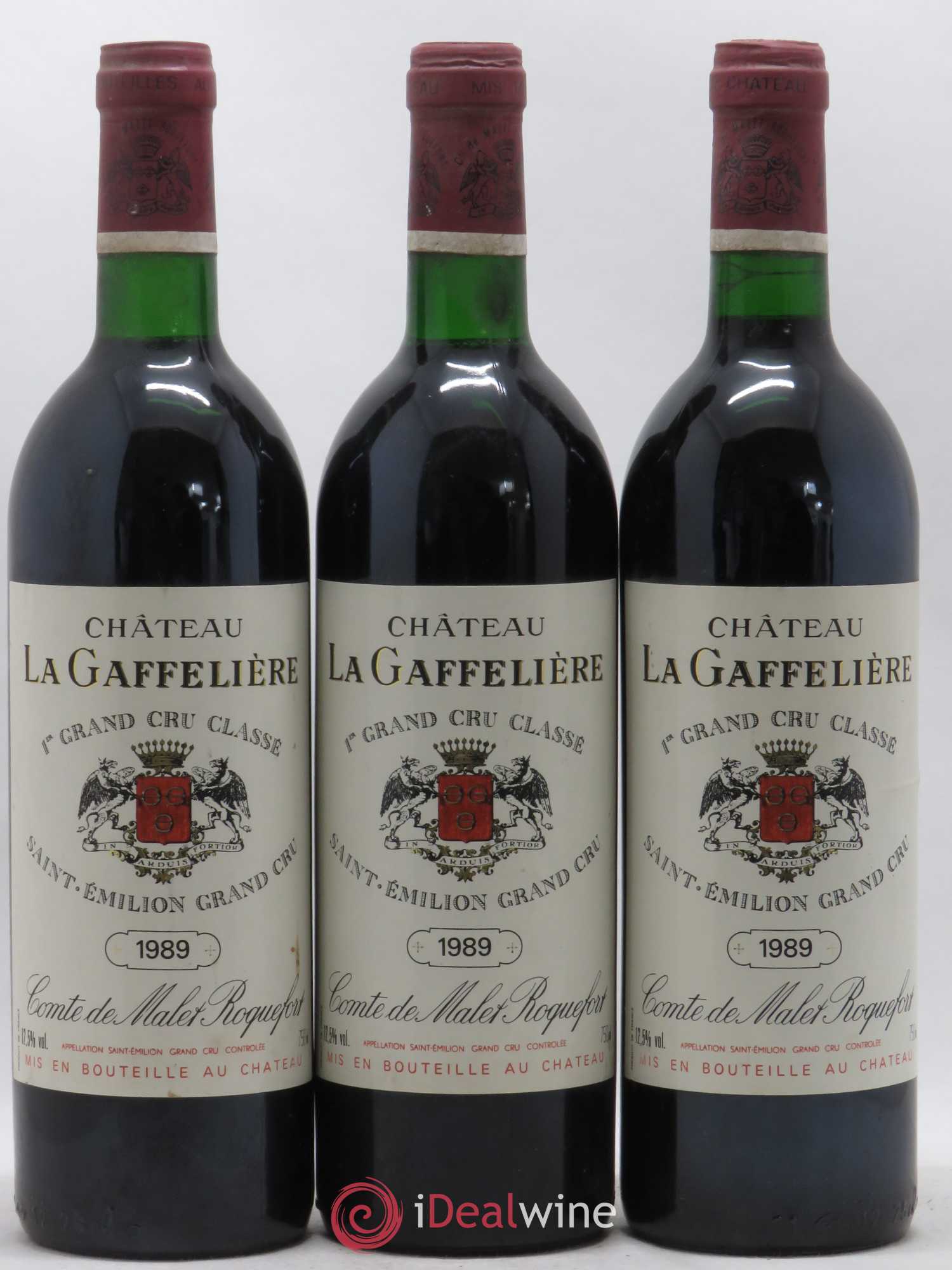 Château la Gaffelière 1er Grand Cru Classé B 1989 - Lot de 3 bouteilles - 0