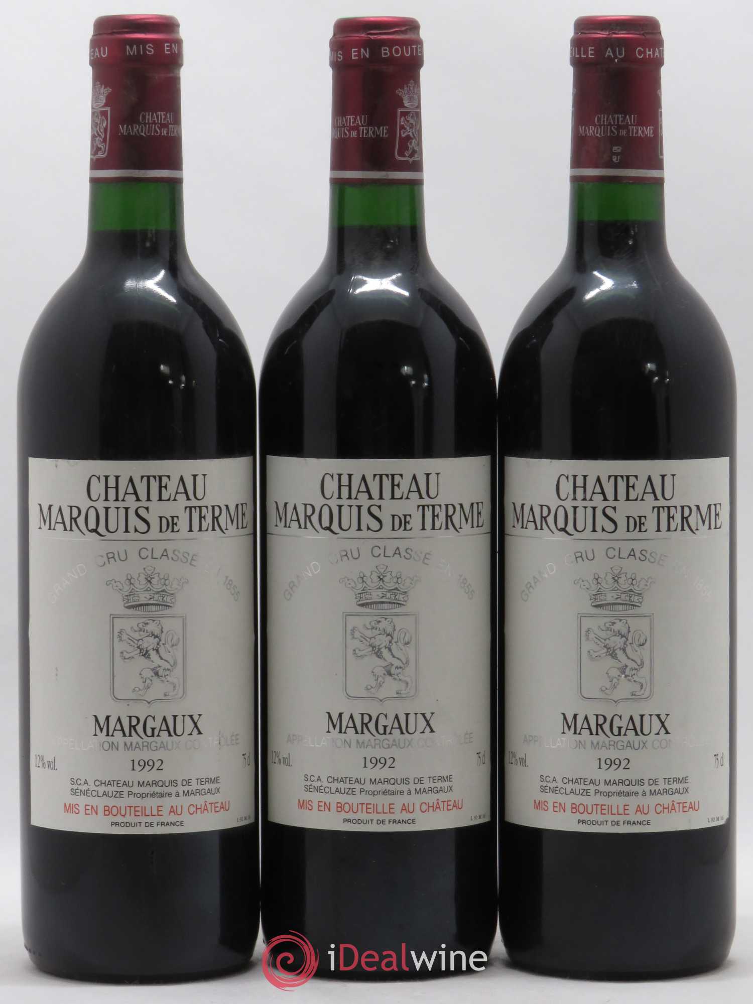 Château Marquis de Terme 4ème Grand Cru Classé 1992 - Lot de 6 bouteilles - 2
