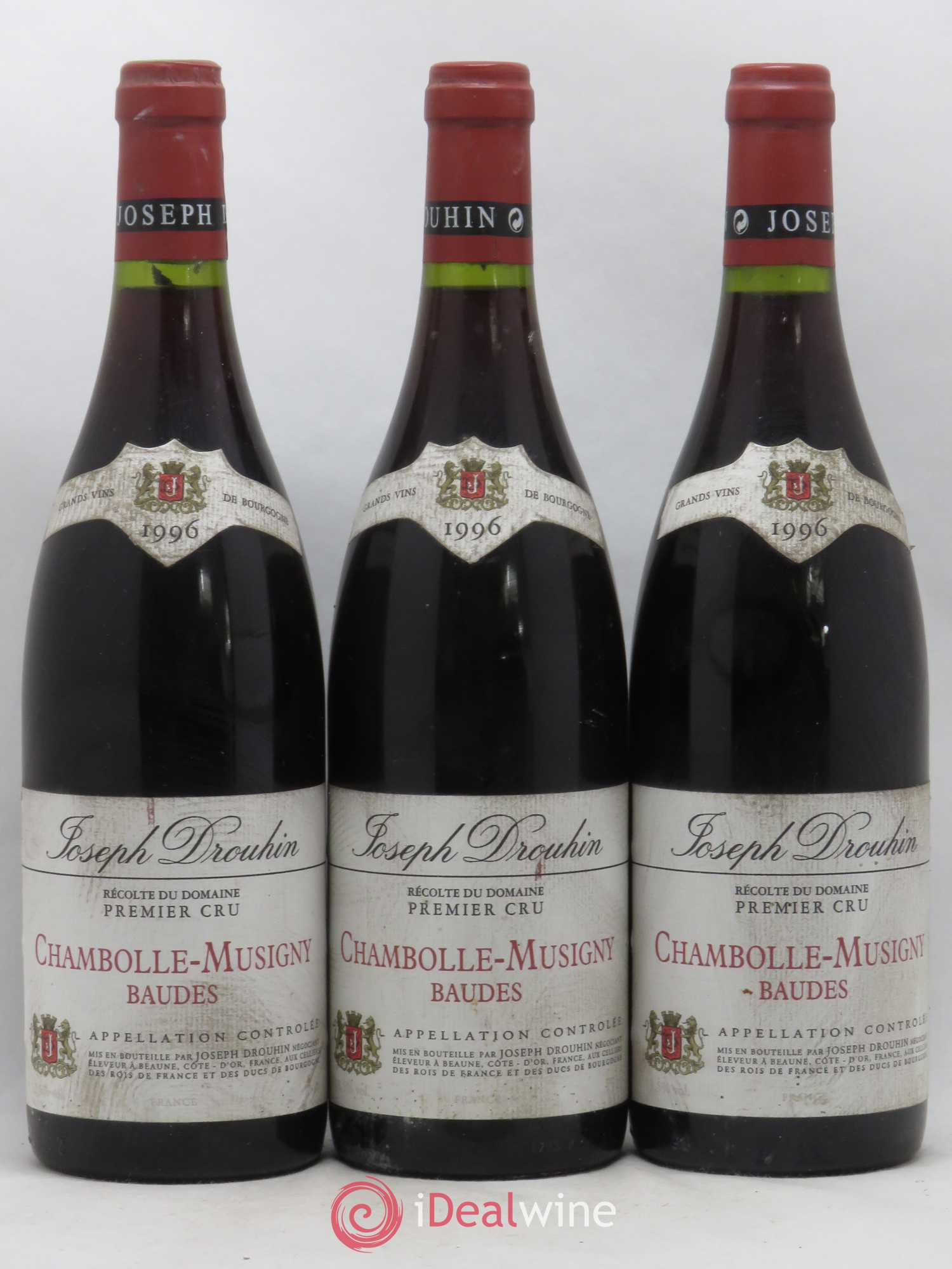 Chambolle-Musigny 1er Cru Baudes Joseph Drouhin 1996 - Posten von 3 Flaschen - 0