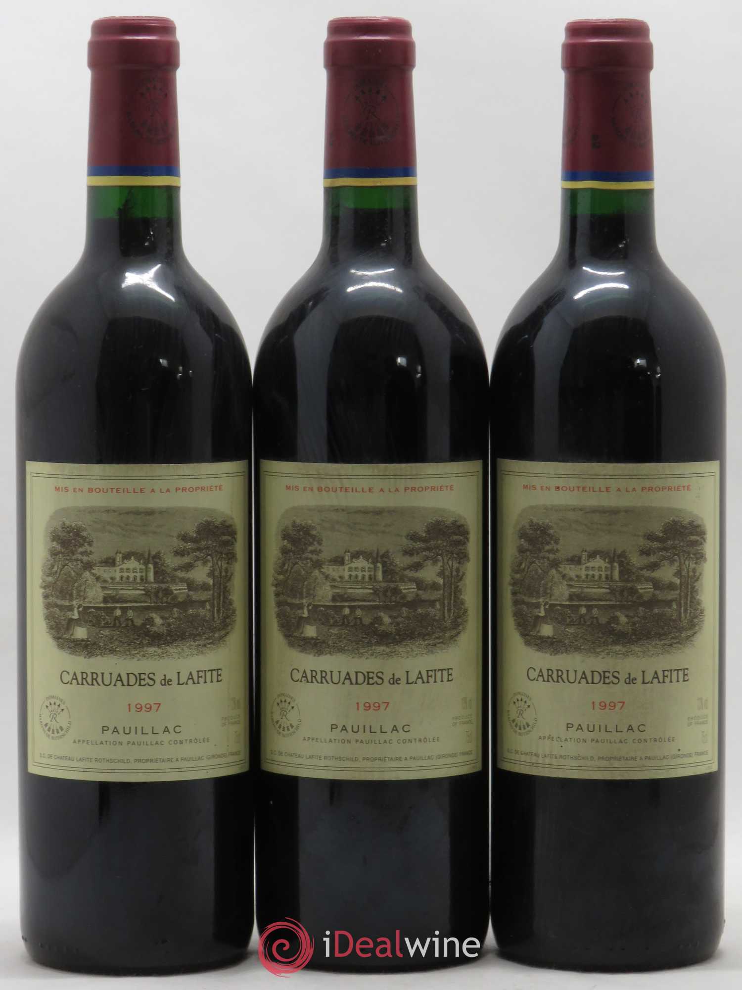 Carruades de Lafite Rothschild Second Vin 1997 - Lot de 3 bouteilles - 0