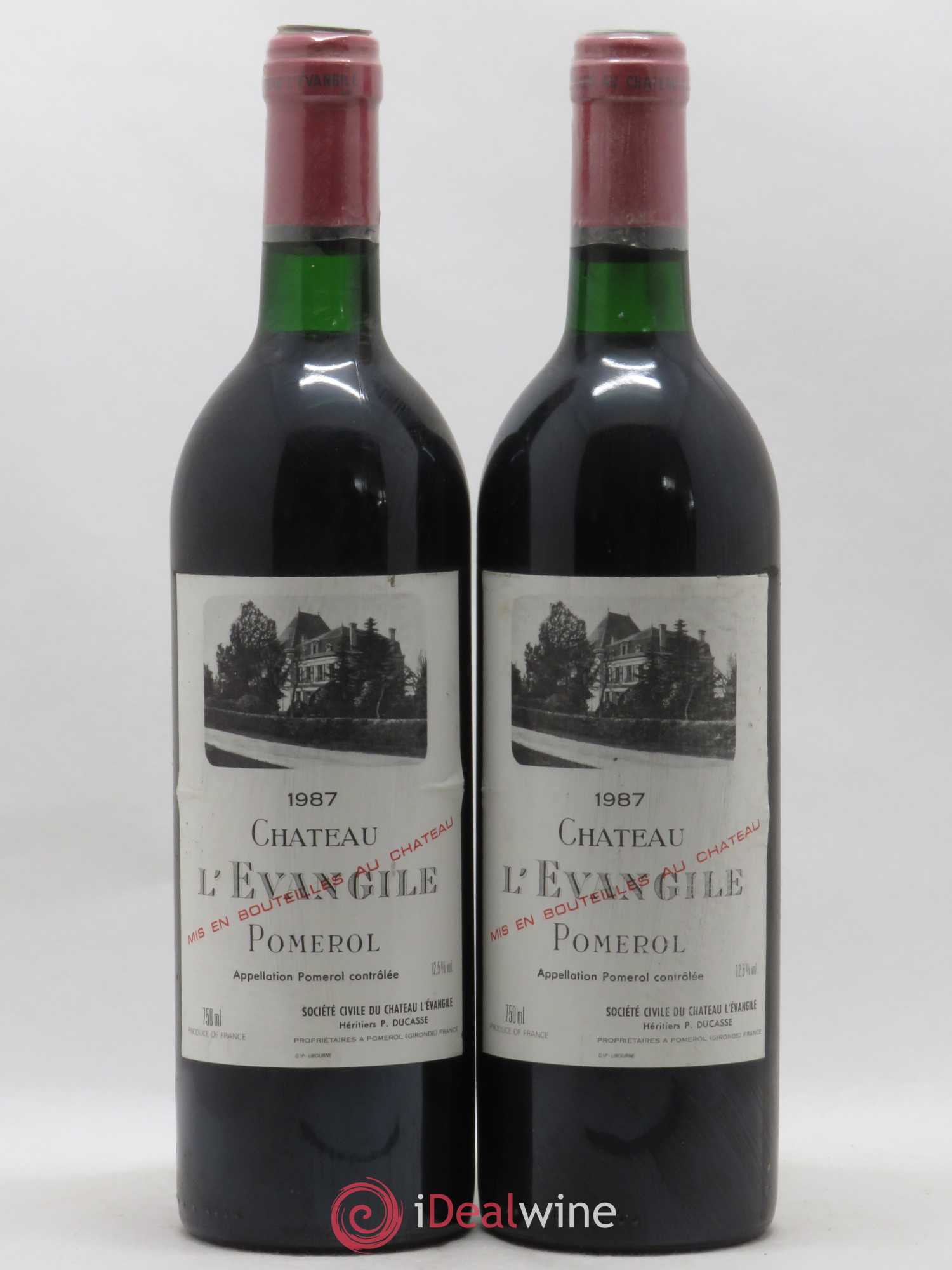 Château l' Évangile 1987 - Lot de 2 bouteilles - 0