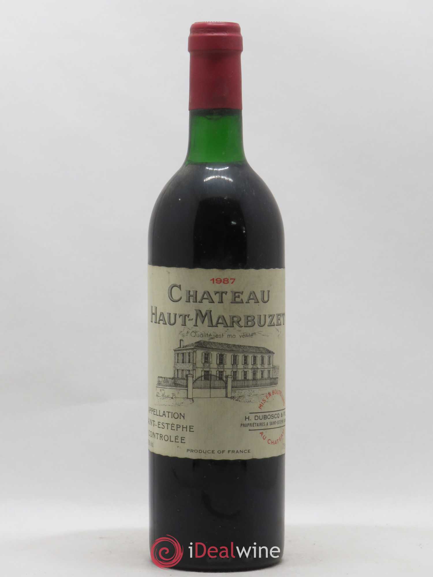 Château Haut Marbuzet 1987 - Lot de 1 bouteille - 0