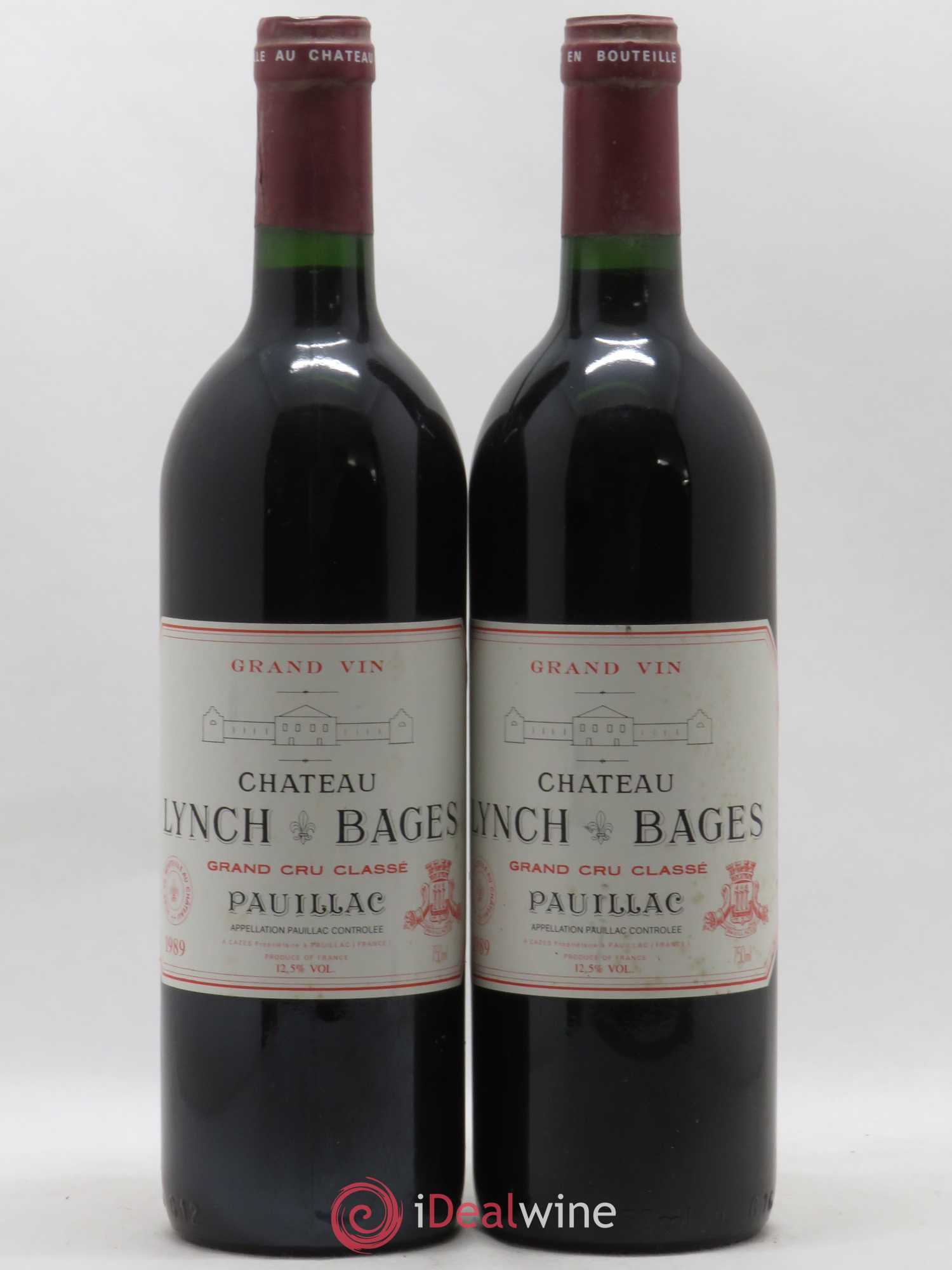 Château Lynch Bages 5ème Grand Cru Classé 1989 - Lot de 2 bouteilles - 0
