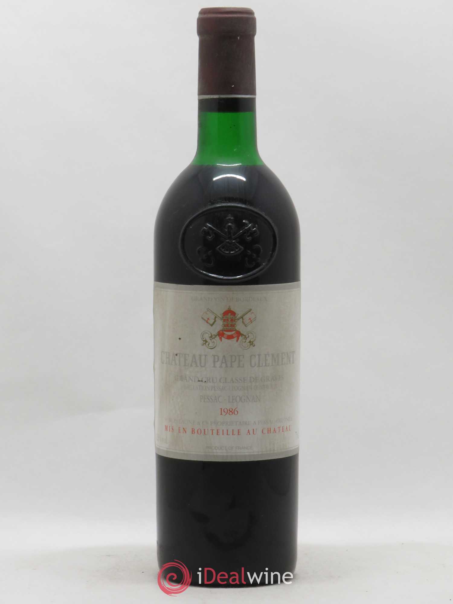 Château Pape Clément Cru Classé de Graves 1986 - Lot de 1 bouteille - 0