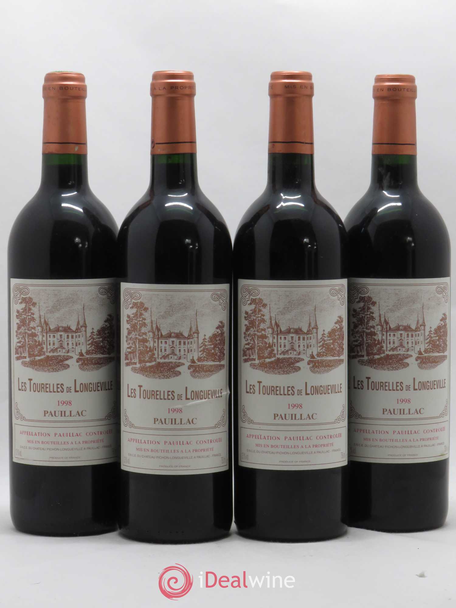 Les Tourelles de Longueville Second Vin 1998 - Lot de 4 bouteilles - 0