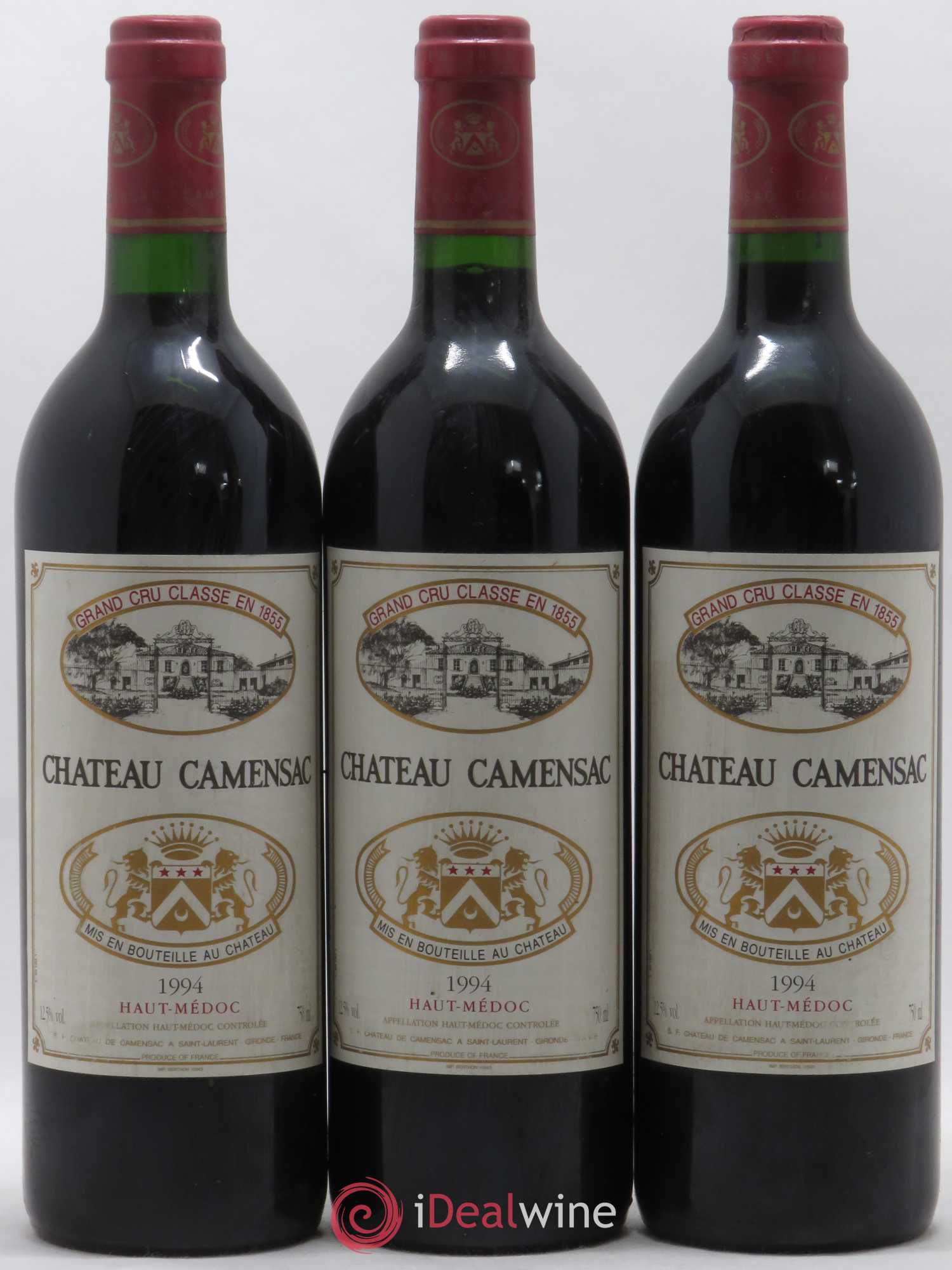 Château Camensac 5ème Grand Cru Classé 1994 - Lot de 3 bouteilles - 0