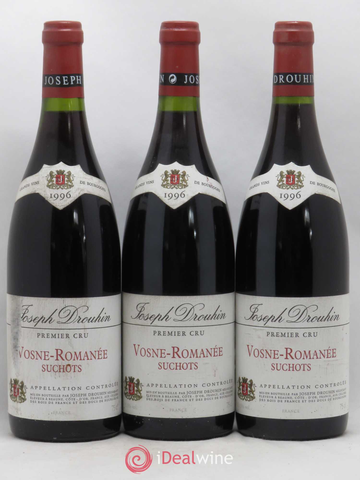 Vosne-Romanée 1er Cru Suchots Joseph Drouhin 1996 - Lot de 3 bouteilles - 0