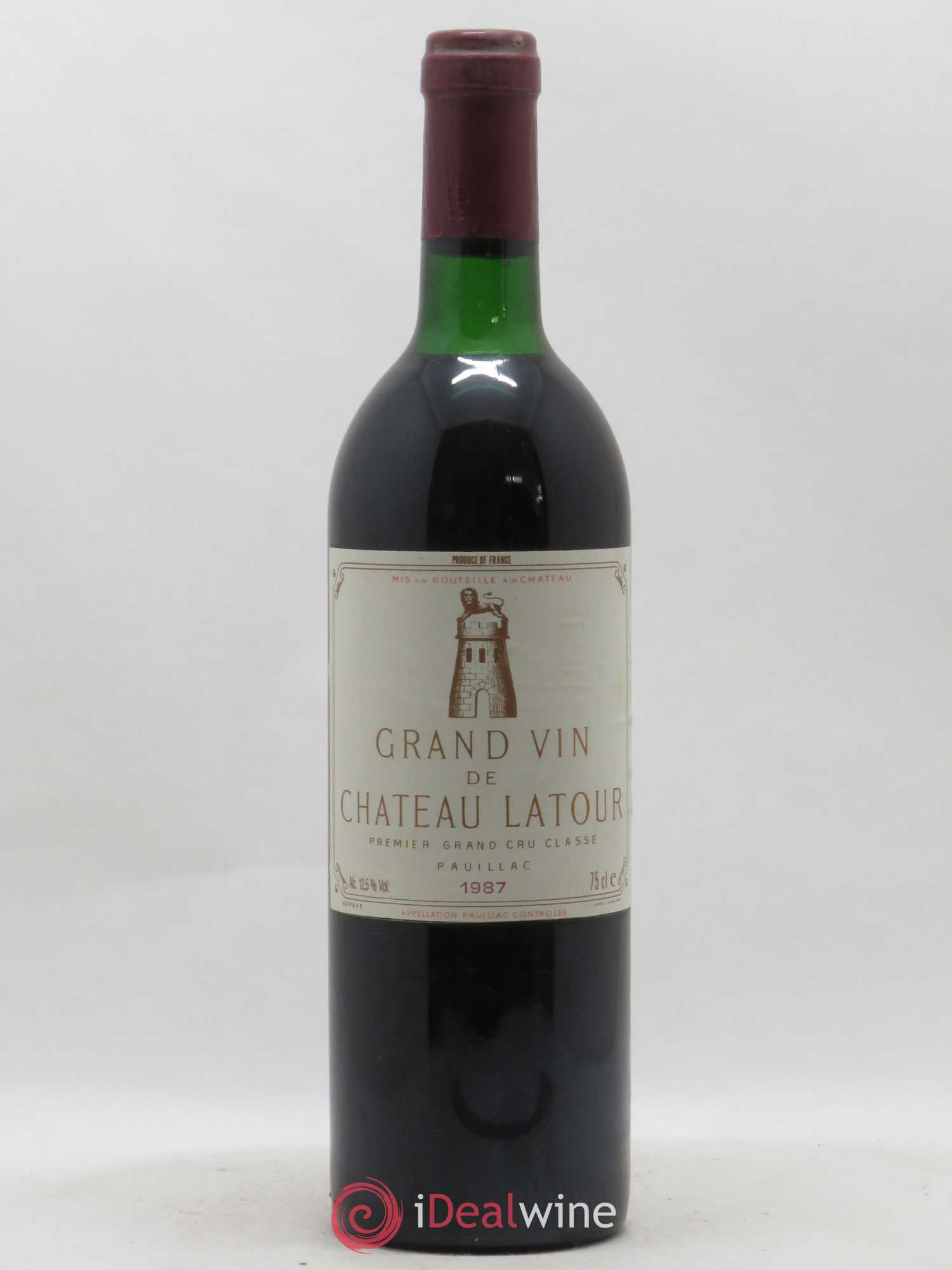 Château Latour 1er Grand Cru Classé 1987 - Lot de 1 bouteille - 0