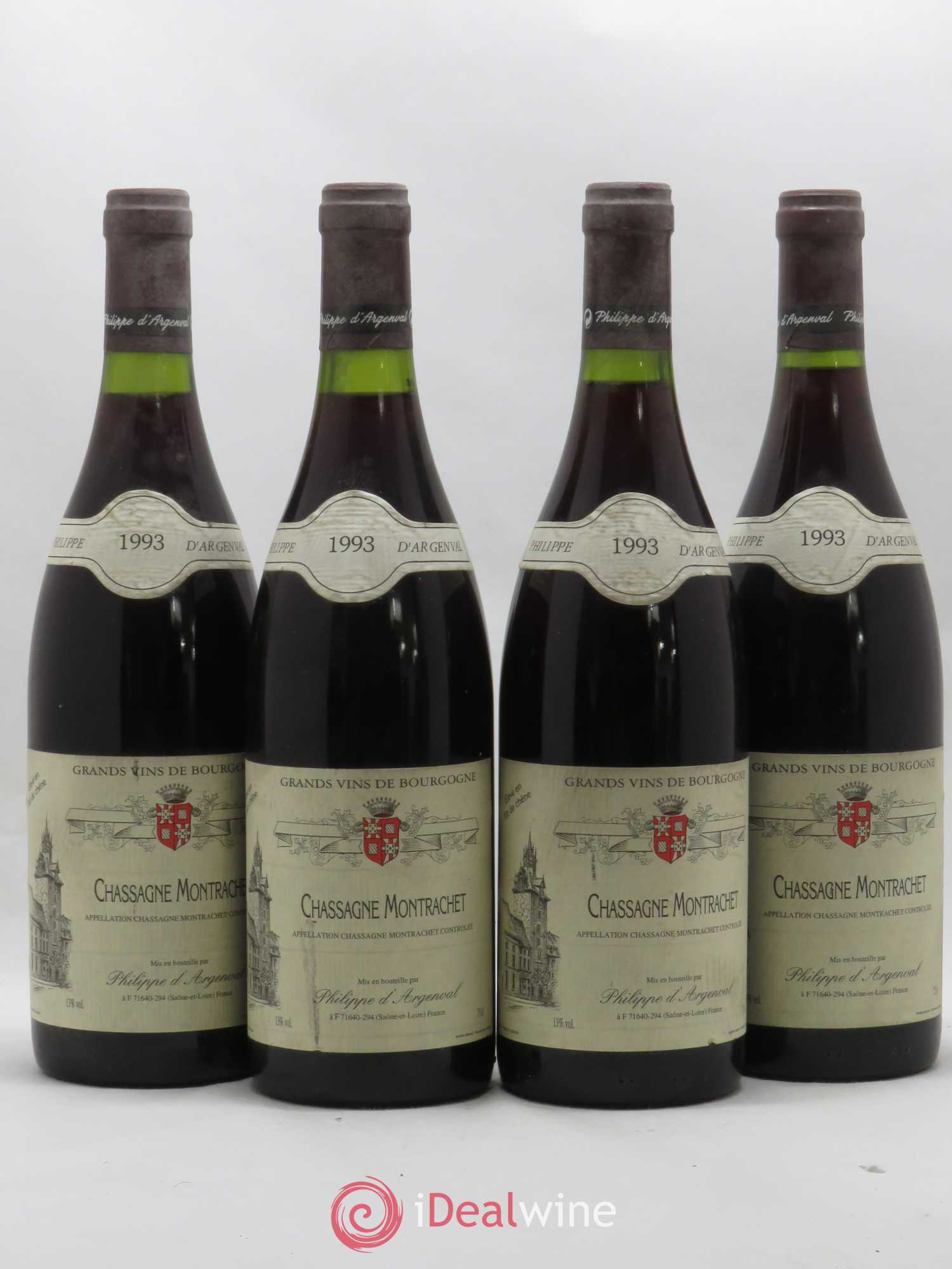 Chassagne-Montrachet Philippe D'Argeval 1993 - Lot de 4 bouteilles - 0