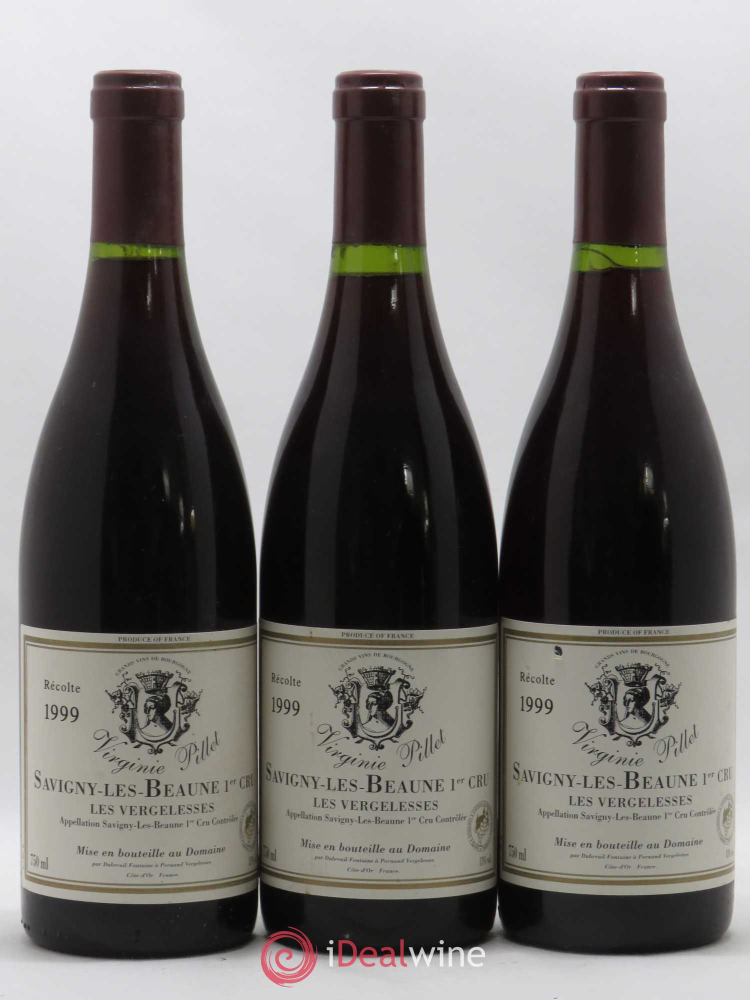 Savigny-lès-Beaune 1er Cru Les Vergelesses Dubreuil-Fontaine (Domaine) 1999 - Lot de 3 bouteilles - 0