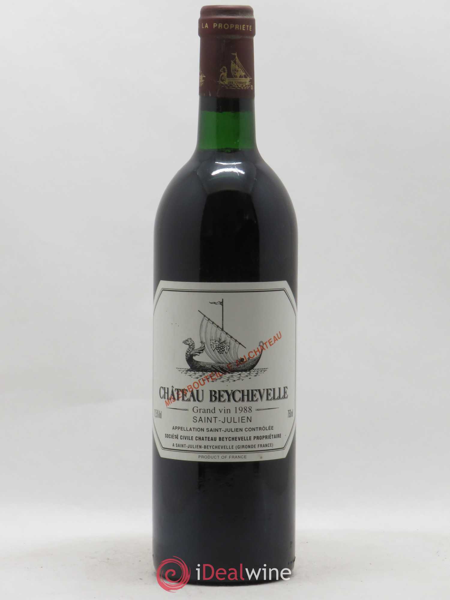 Château Beychevelle 4ème Grand Cru Classé 1988 - Lot de 1 bouteille - 0