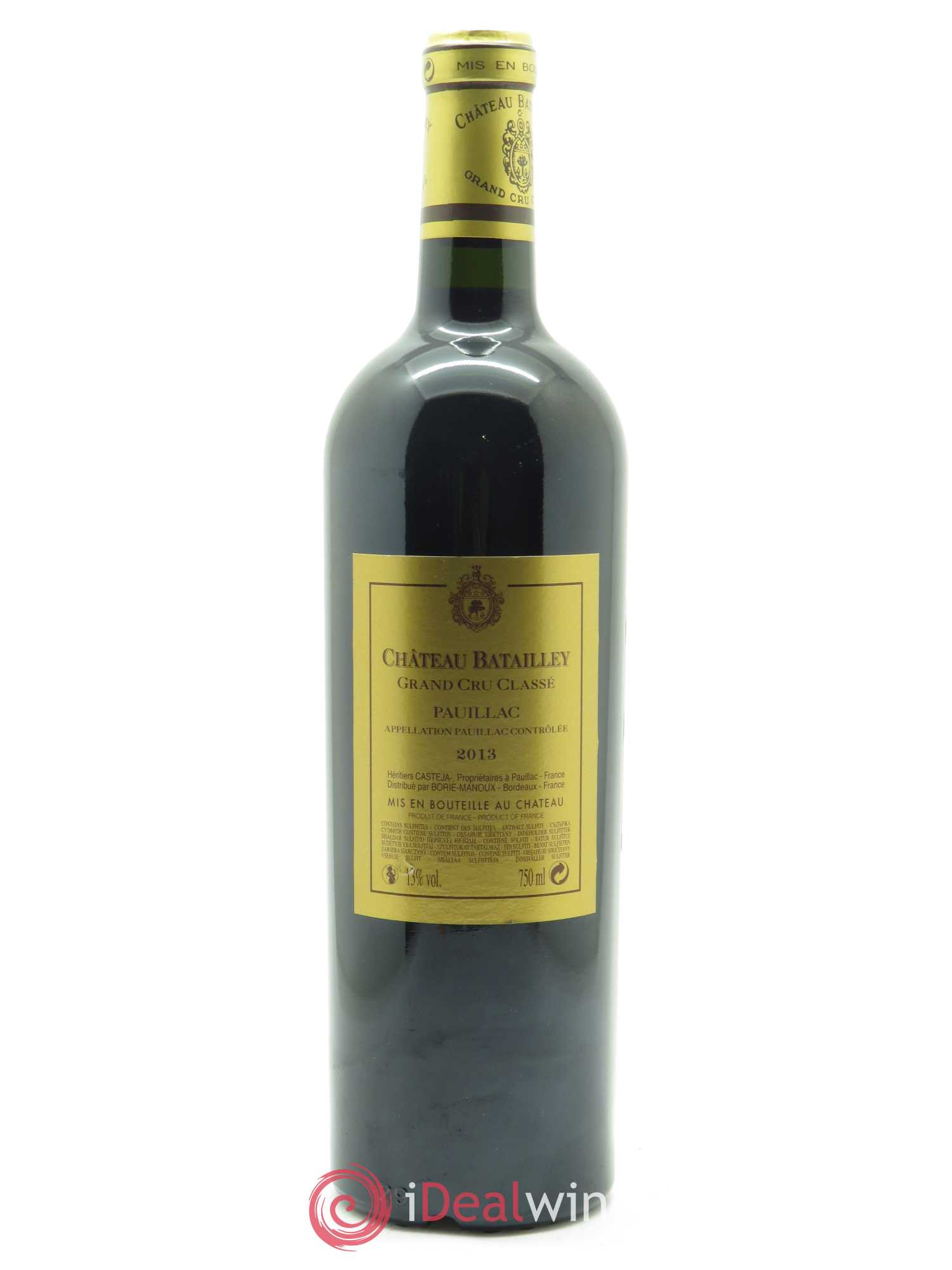 Château Batailley 5ème Grand Cru Classé (CBO à partir de 12 bts) 2013 - Lot de 1 bouteille - 1