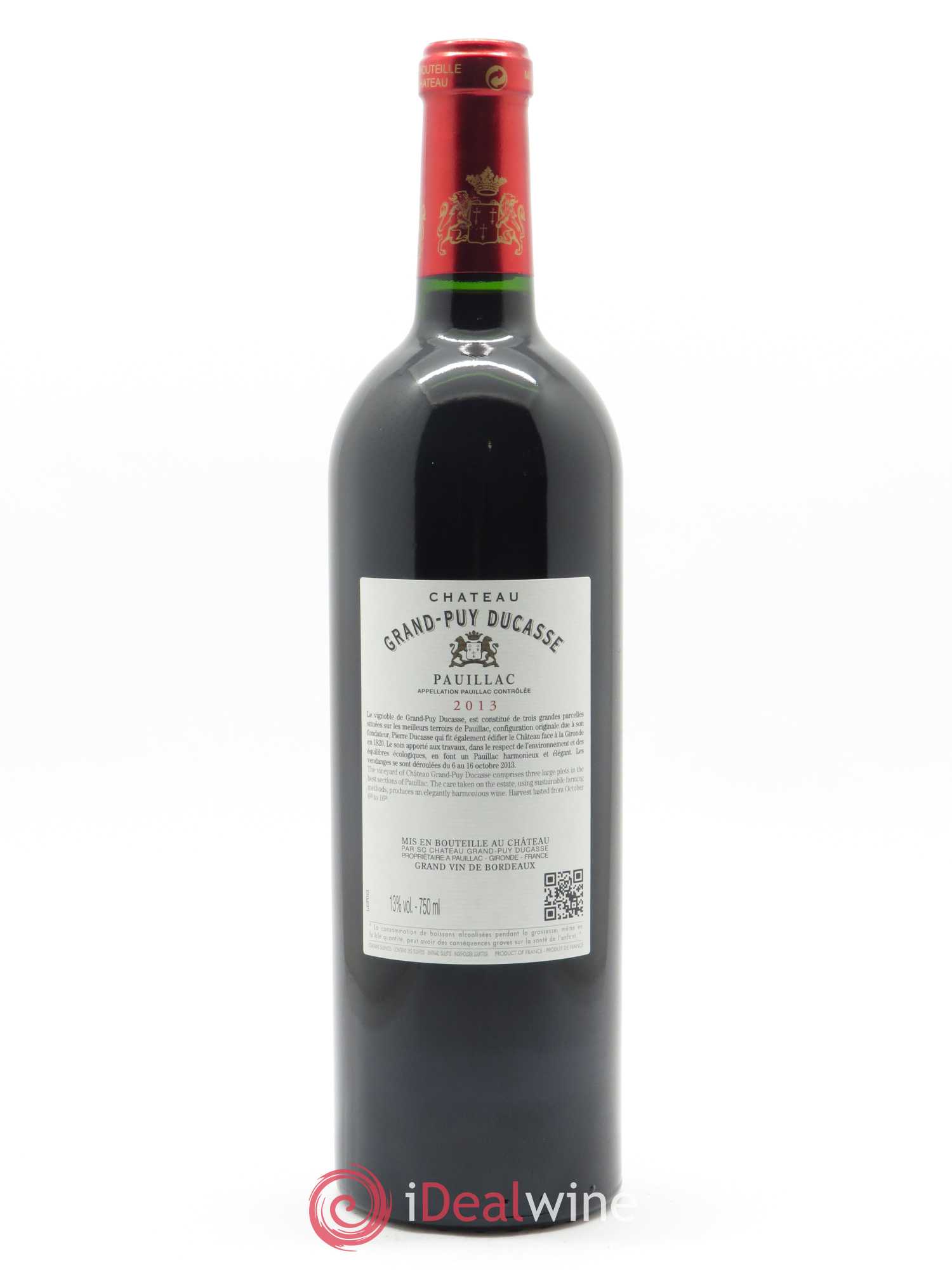 Château Grand Puy Ducasse 5ème Grand Cru Classé 2013 - Lot de 1 bouteille - 1