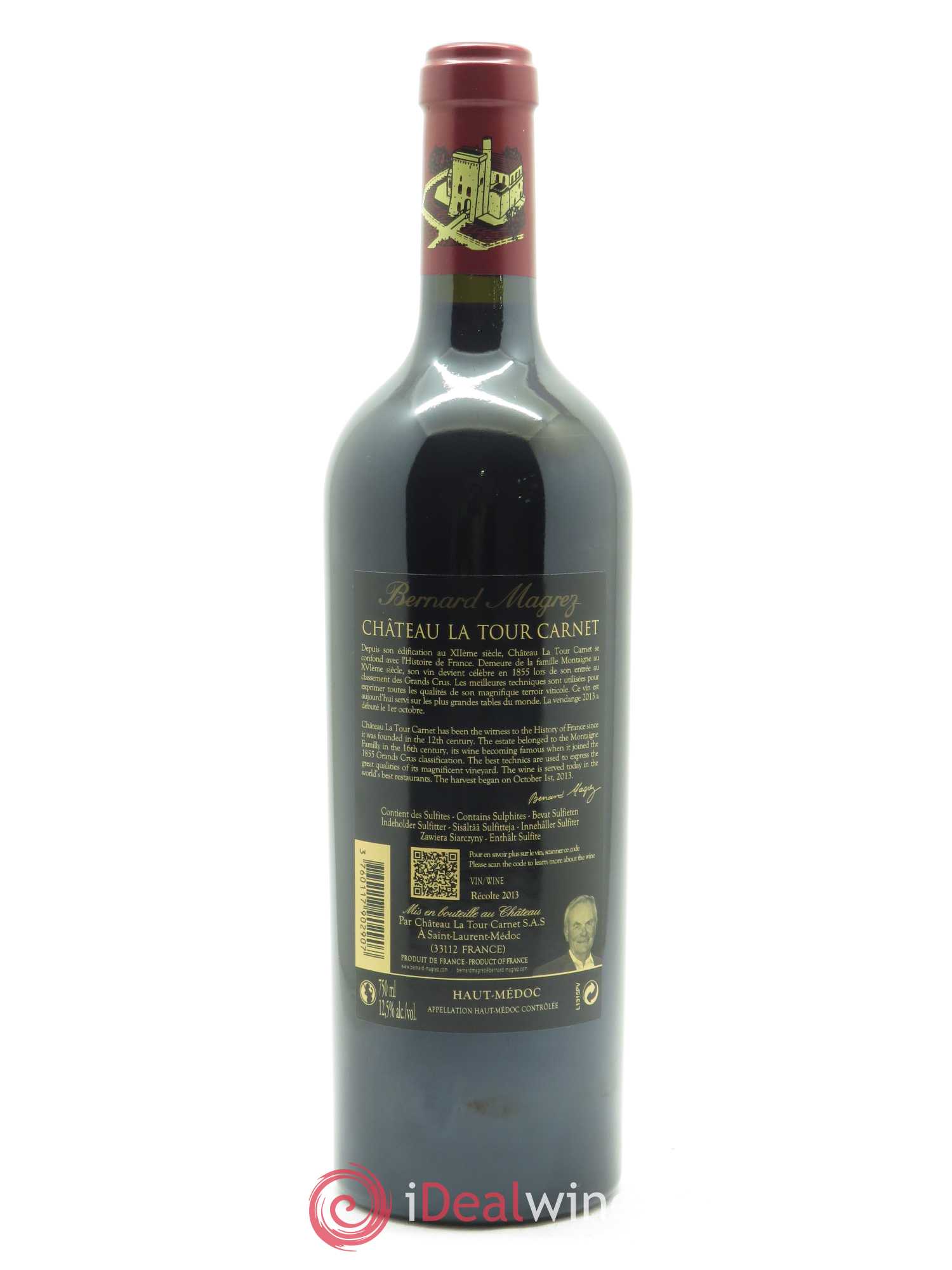 Château la Tour Carnet 4ème Grand Cru Classé 2013 - Lot de 1 bouteille - 1