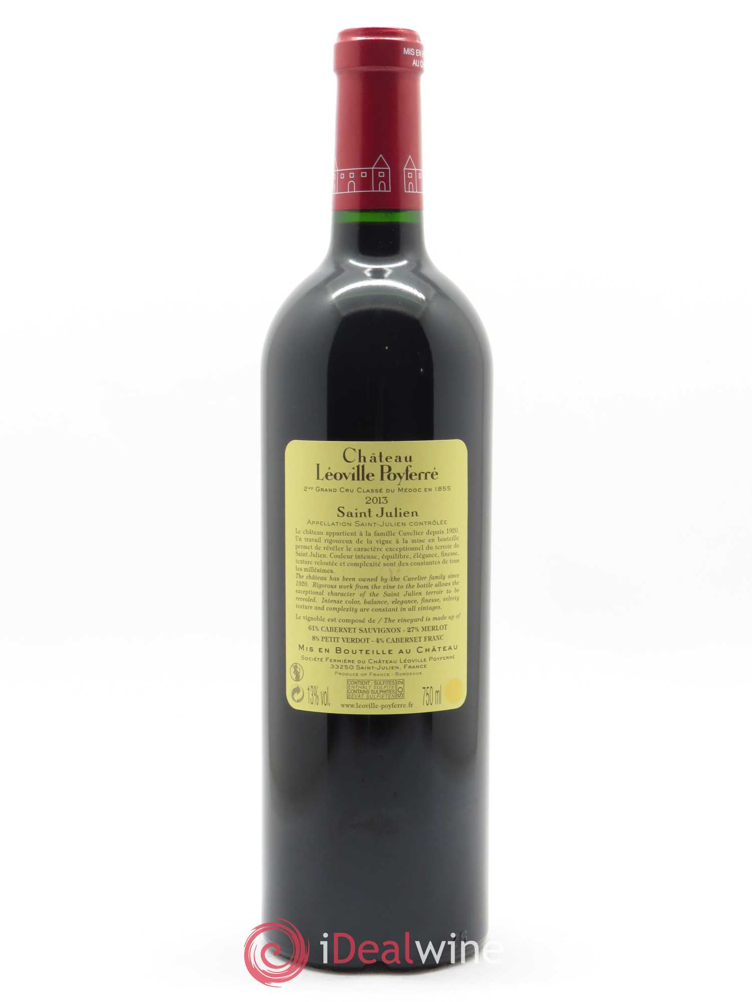 Château Léoville Poyferré 2ème Grand Cru Classé (CBO à partir de 12 bts) 2013 - Lot de 1 bouteille - 1