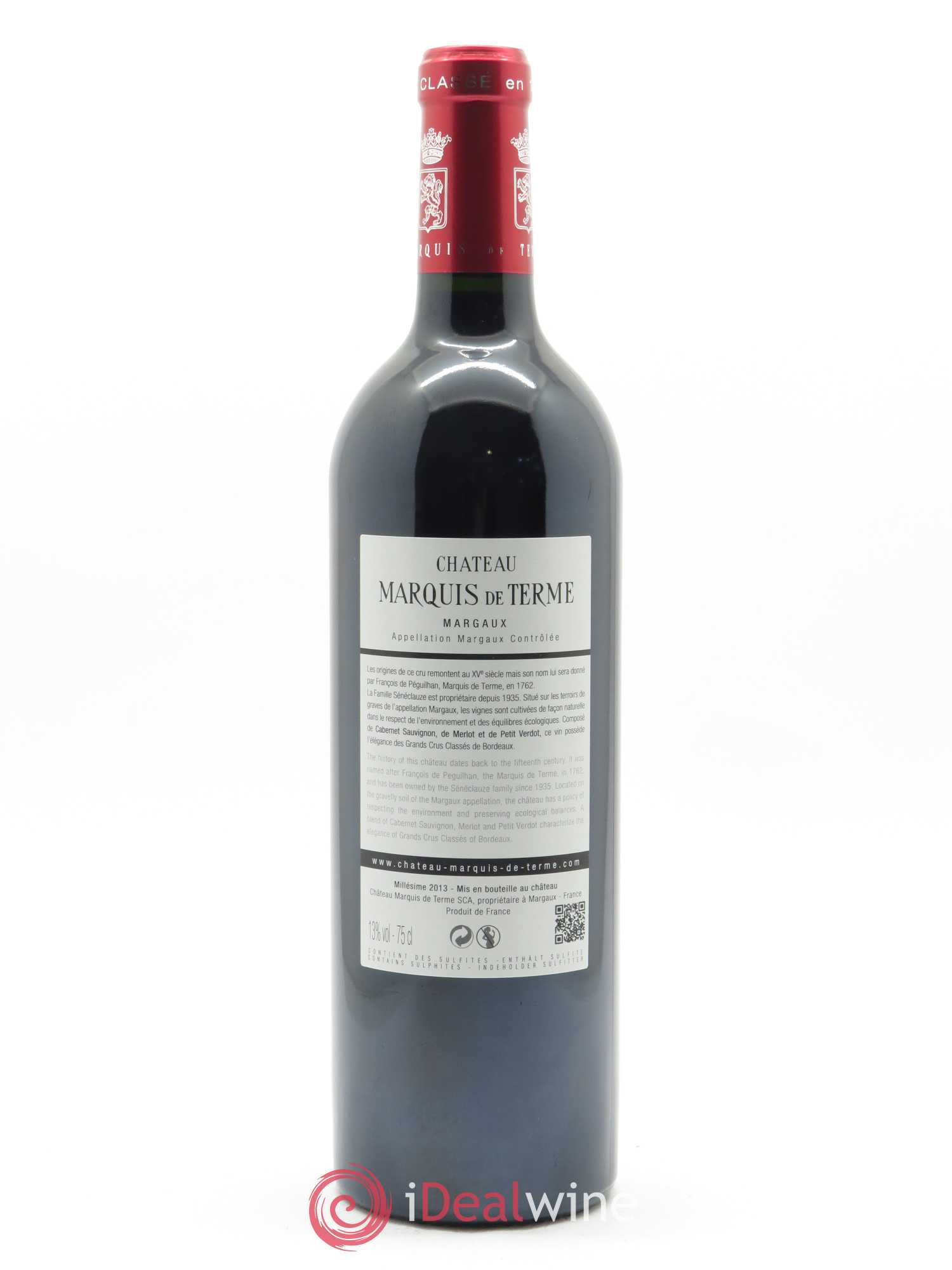 Château Marquis de Terme 4ème Grand Cru Classé 2013 - Posten von 1 Flasche - 1