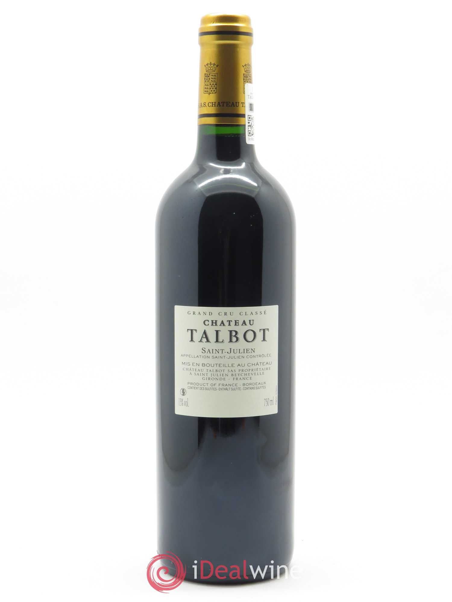Château Talbot 4ème Grand Cru Classé (CBO à partir de 12 bts) 2013 - Lot de 1 bouteille - 1