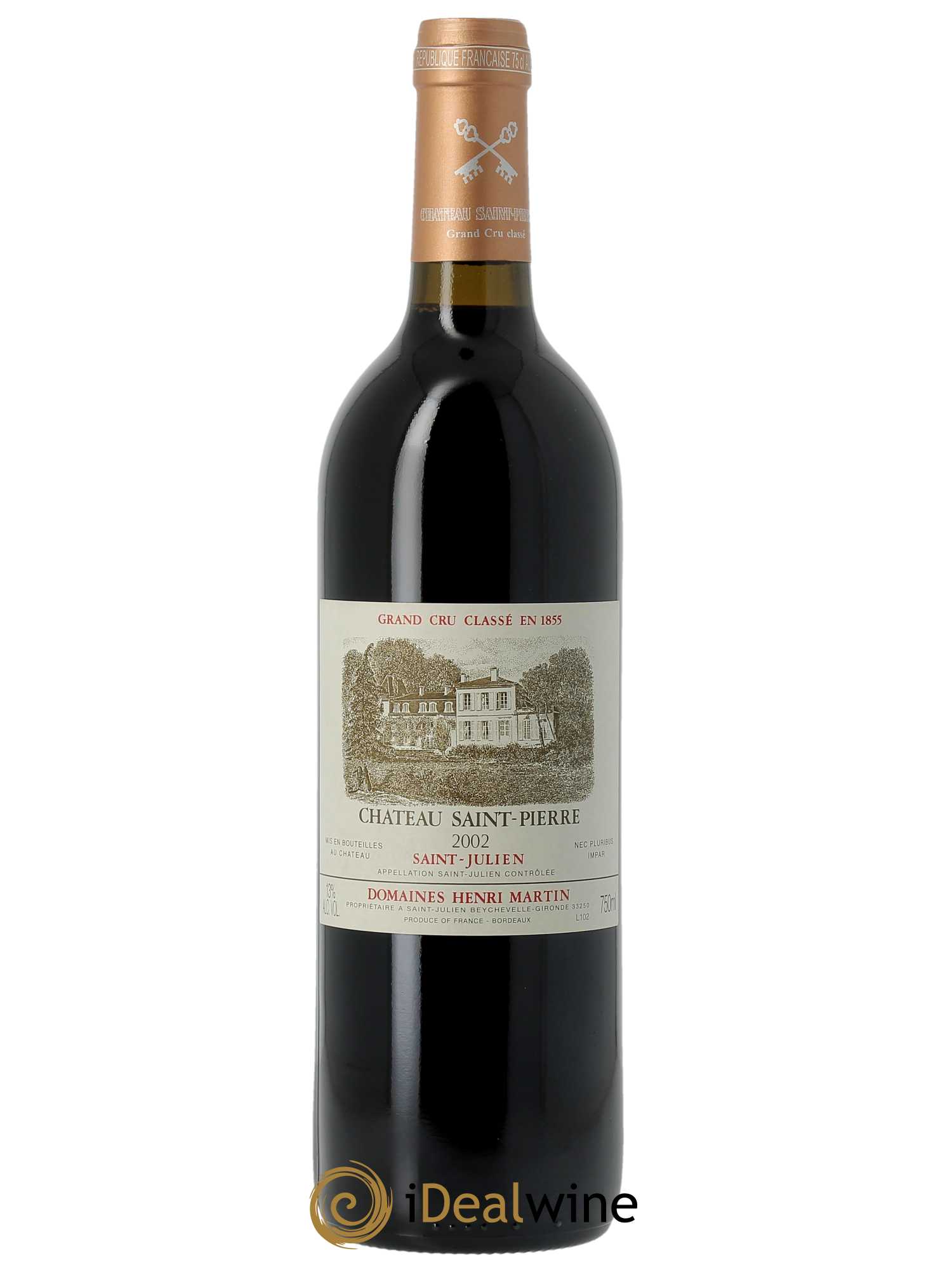 Château Saint-Pierre 4ème Grand Cru Classé 2002 - Lot of 1 bottle - 0