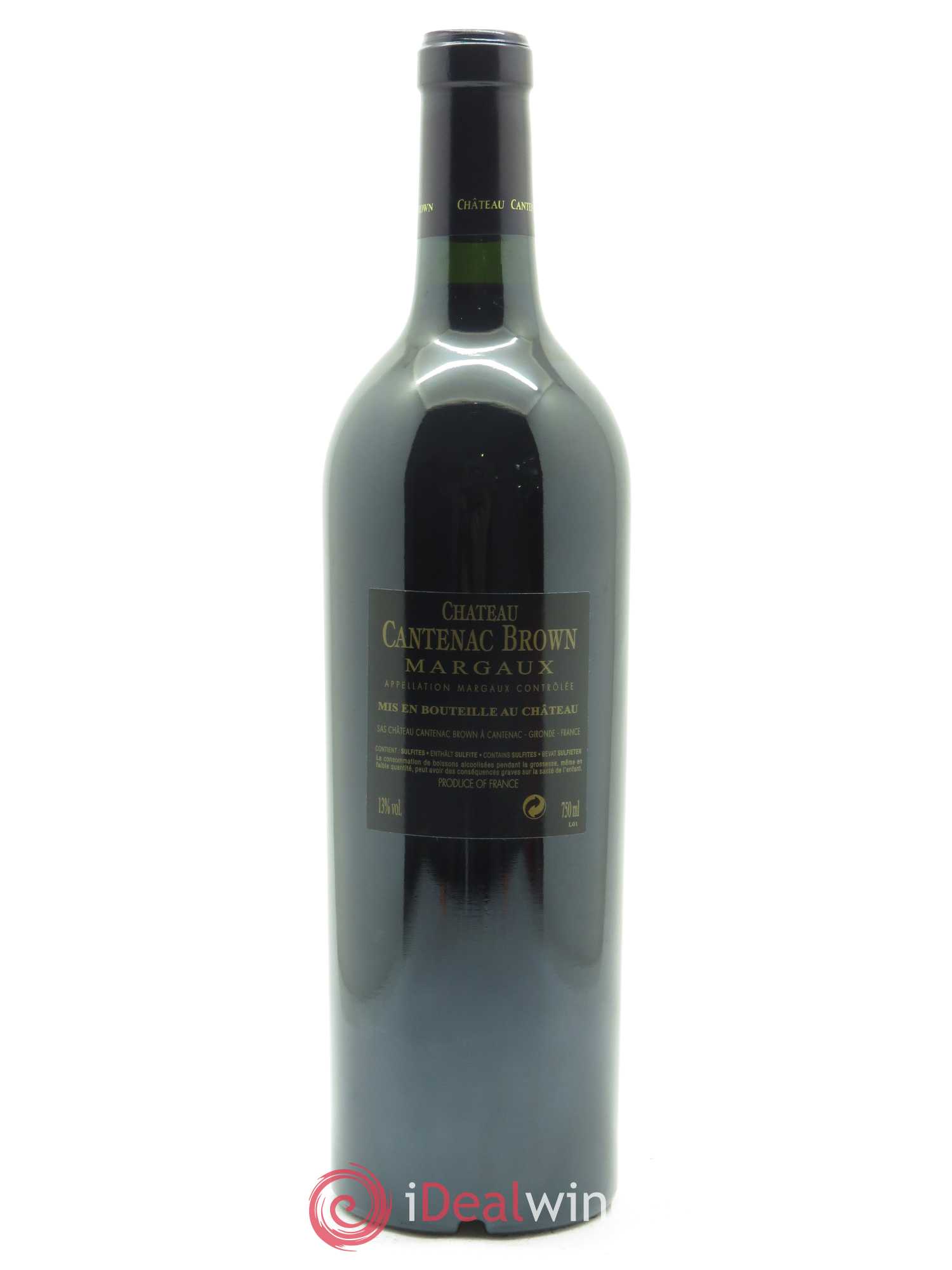 Château Cantenac Brown 3ème Grand Cru Classé (CBO à partir de 12 bts) 2013 - Lot de 1 bouteille - 1
