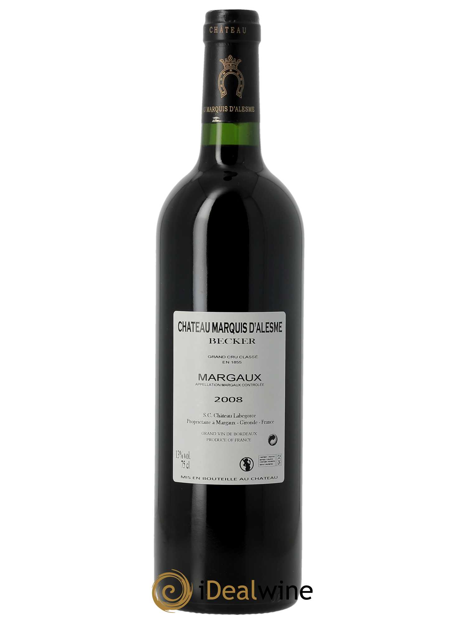 Château Marquis d'Alesme 2008 - Lot de 1 bouteille - 1
