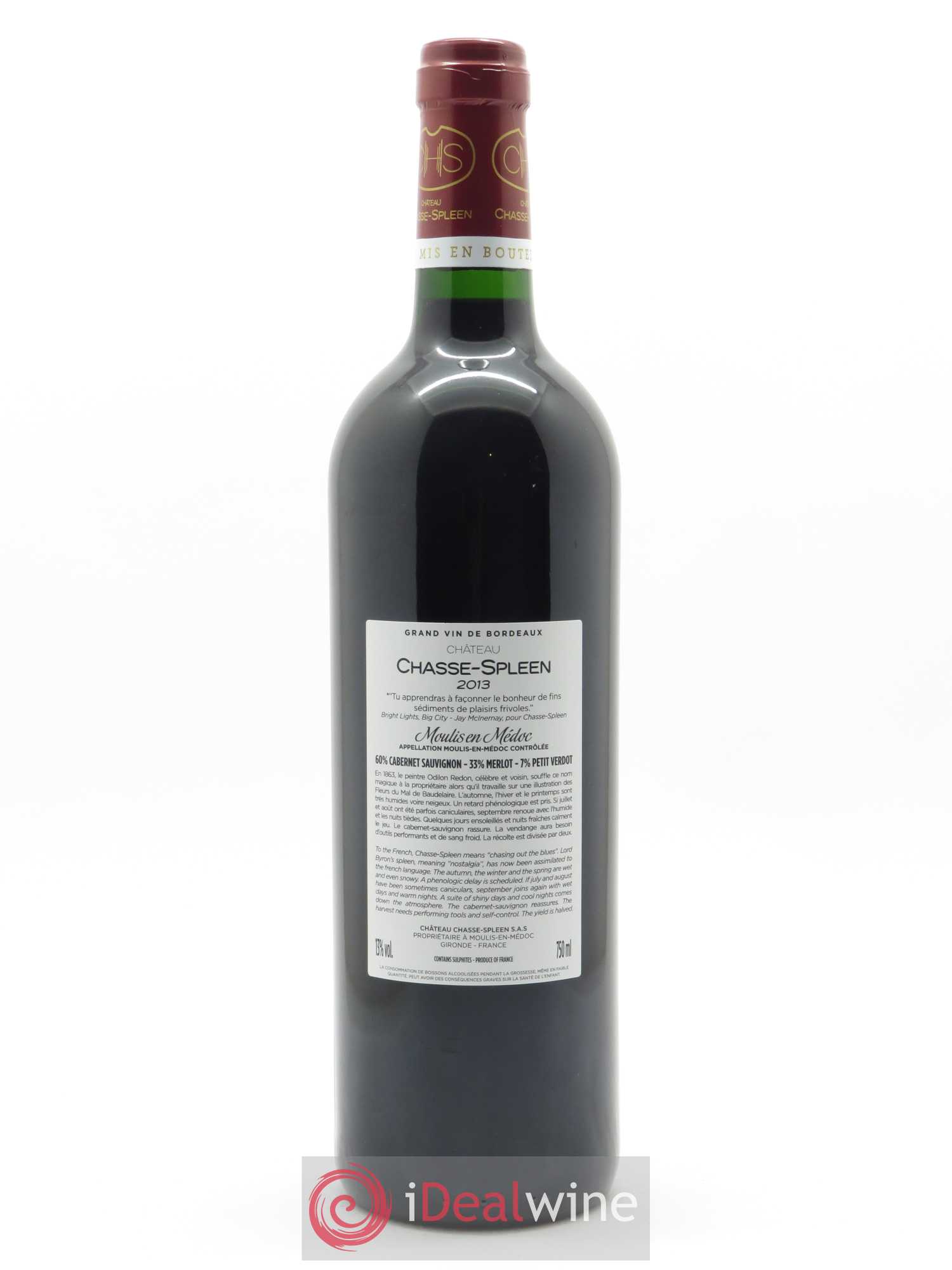 Château Chasse Spleen 2013 - Lot de 1 bouteille - 1