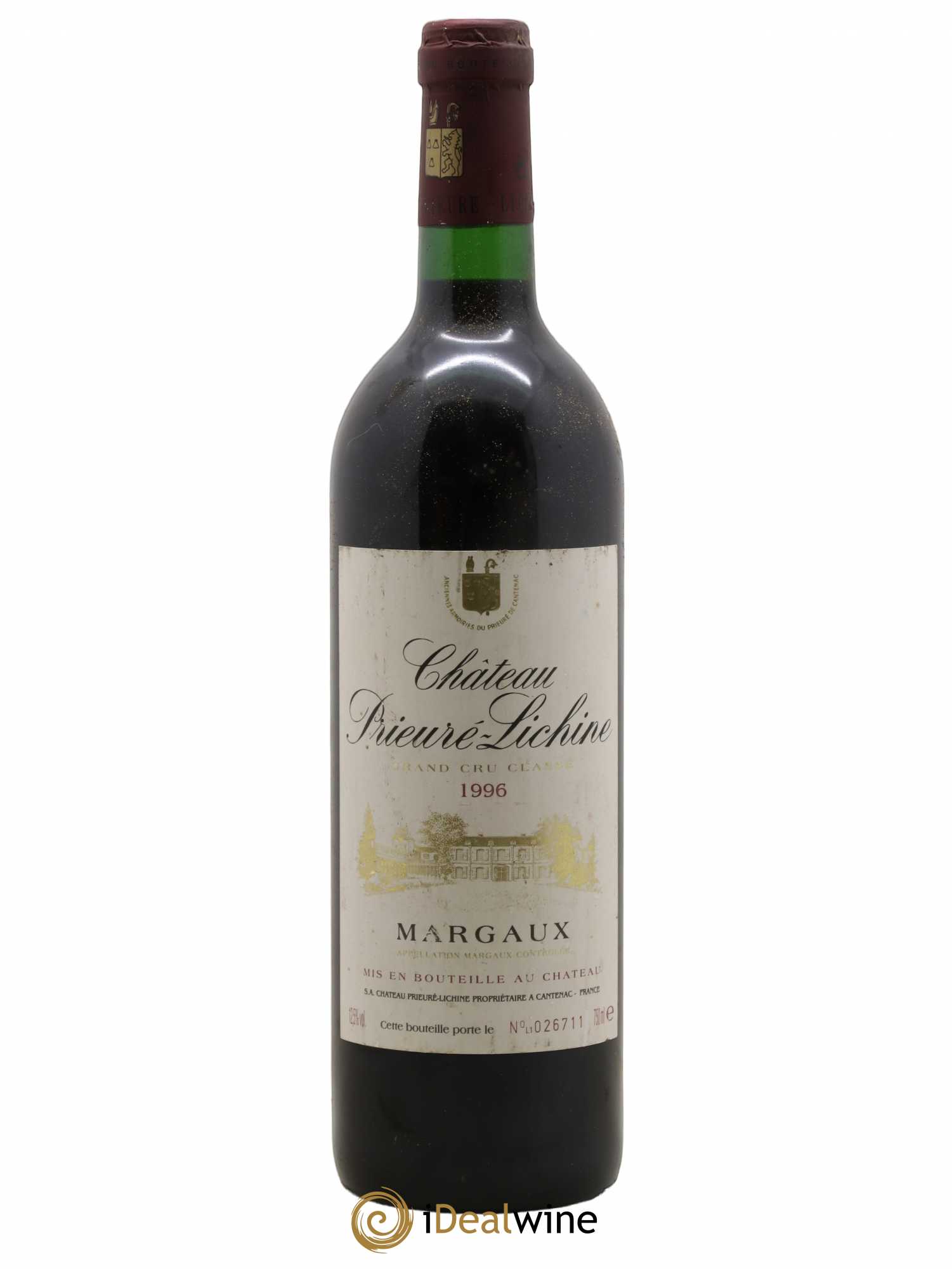 Château Prieuré Lichine 4ème Grand Cru Classé 1996 - Lot de 1 bouteille - 0