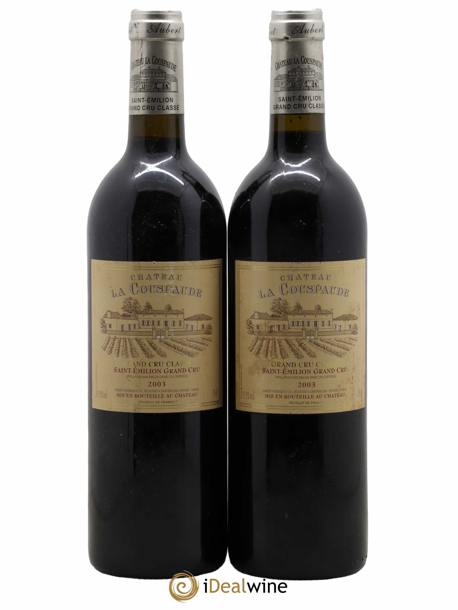 Château la Couspaude Grand Cru Classé 2003 - Lot de 2 bouteilles - 0