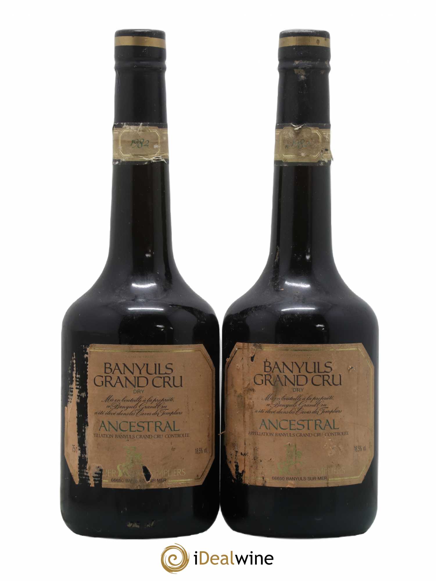 Banyuls Ancestrale Dry Cellier des Templiers 1982 - Posten von 2 Flaschen - 0