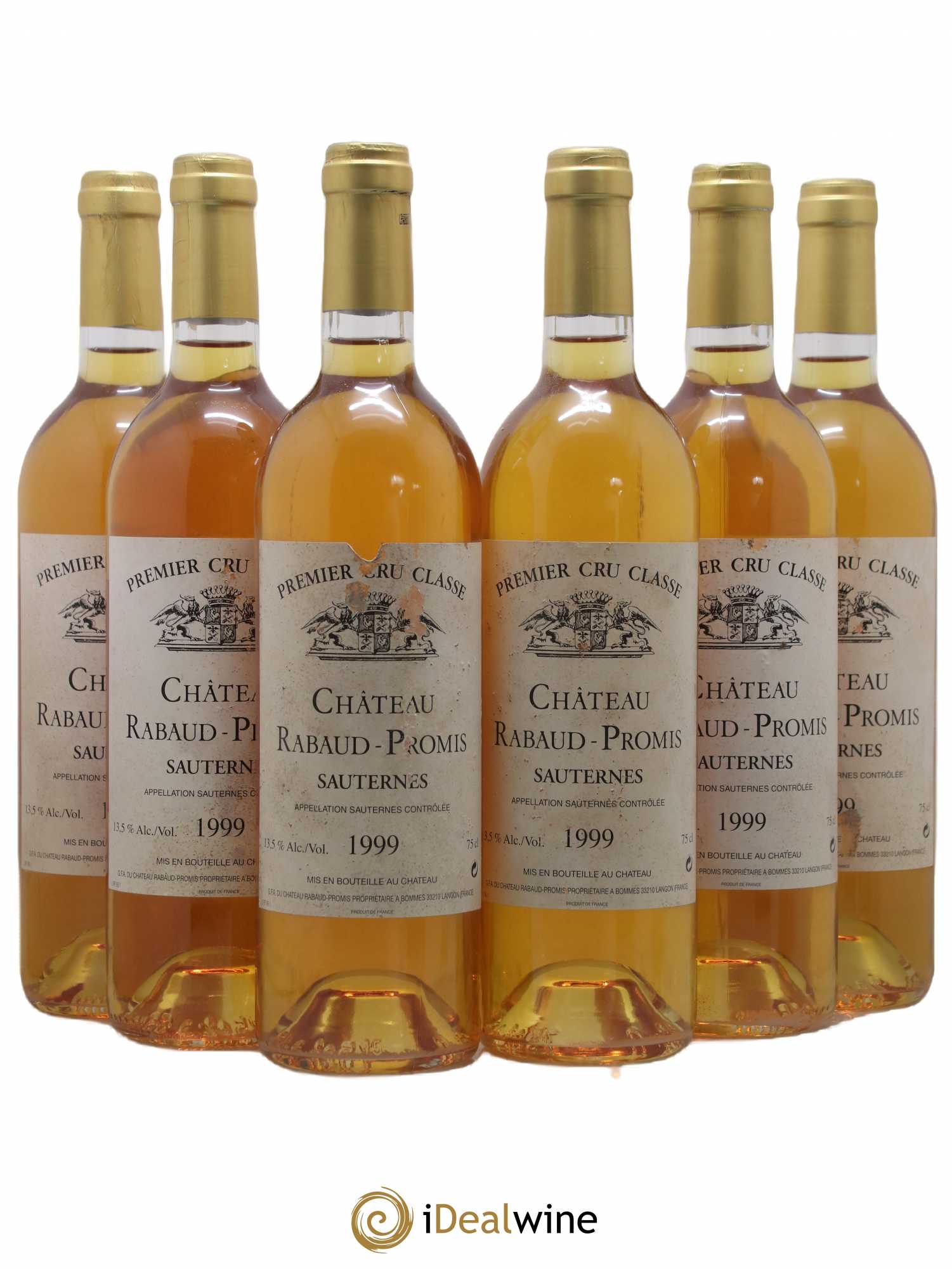 Château Rabaud Promis 1er Grand Cru Classé 1999 - Lotto di 6 bottiglie - 0