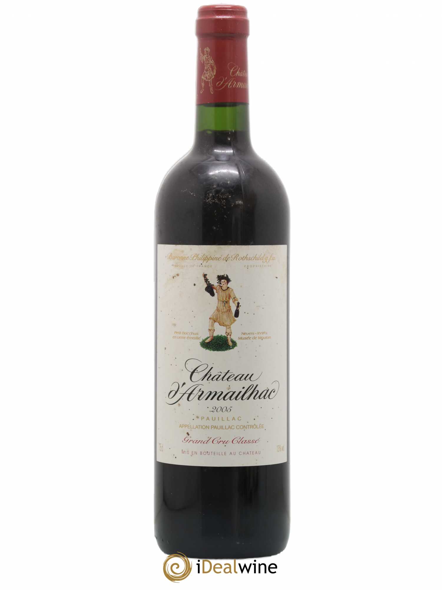 Château d' Armailhac - Mouton Baron(ne) Philippe 5ème Grand Cru Classé 2005 - Lot de 1 bouteille - 0
