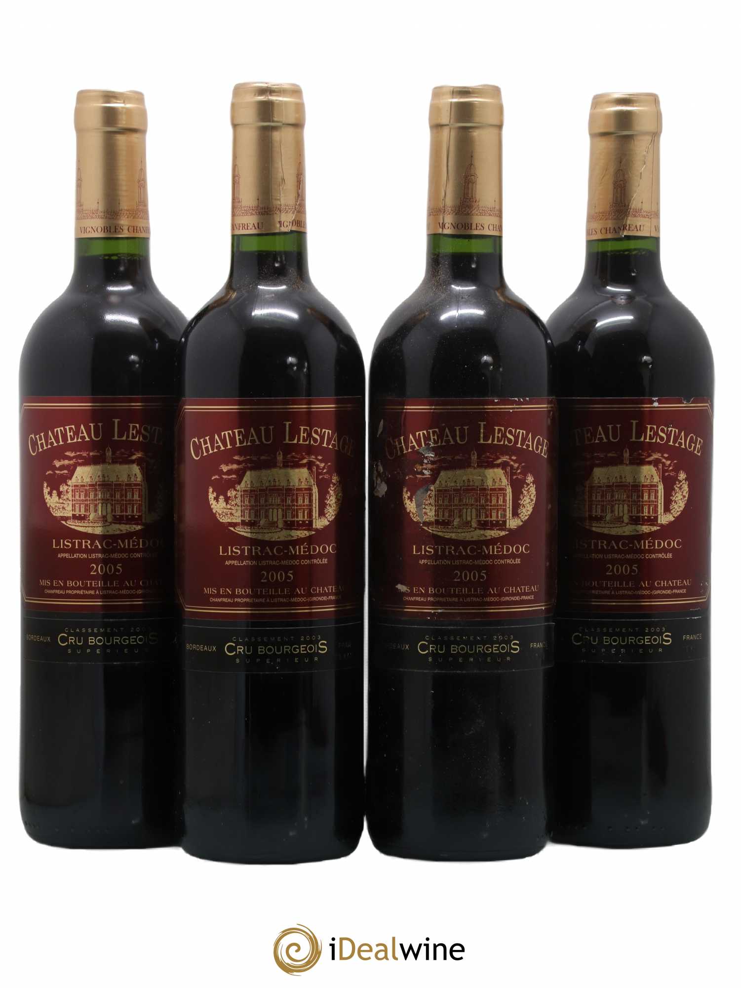 Château Lestage Cru Bourgeois 2005 - Lot de 4 bouteilles - 0